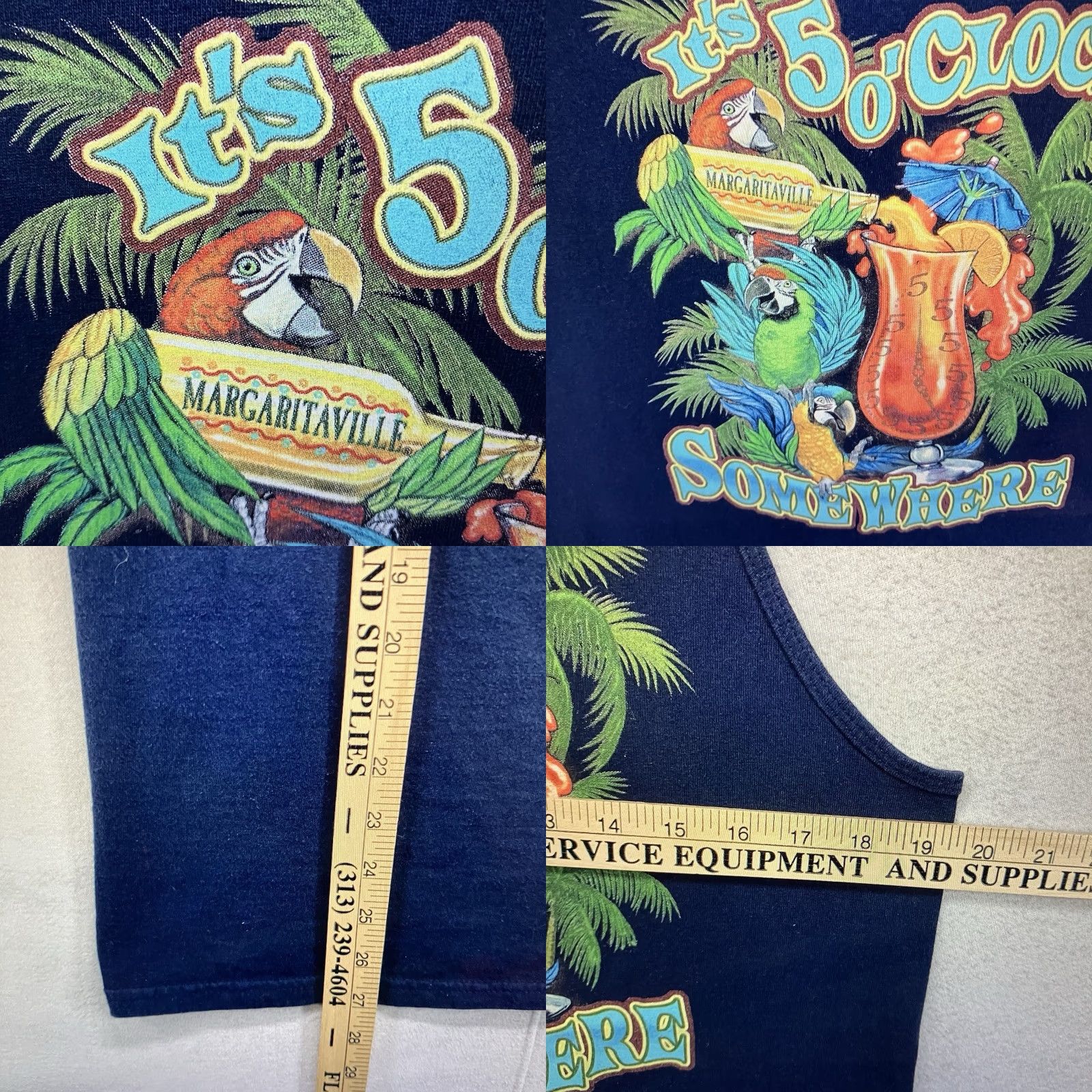 Vintage VINTAGE Margaritaville Tank Top Shirt Adult Medium Blue Graphic Print 2000s Beach Music Men's Size US M / EU 48-50 / 2 - 8 Thumbnail