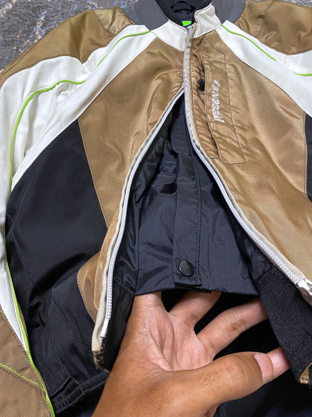 Goldwin × Japanese Brand Vintage Kawasaki by Goldwin Japan Protect Motorcycles Jacket Size US L / EU 52-54 / 3 - 6 Thumbnail
