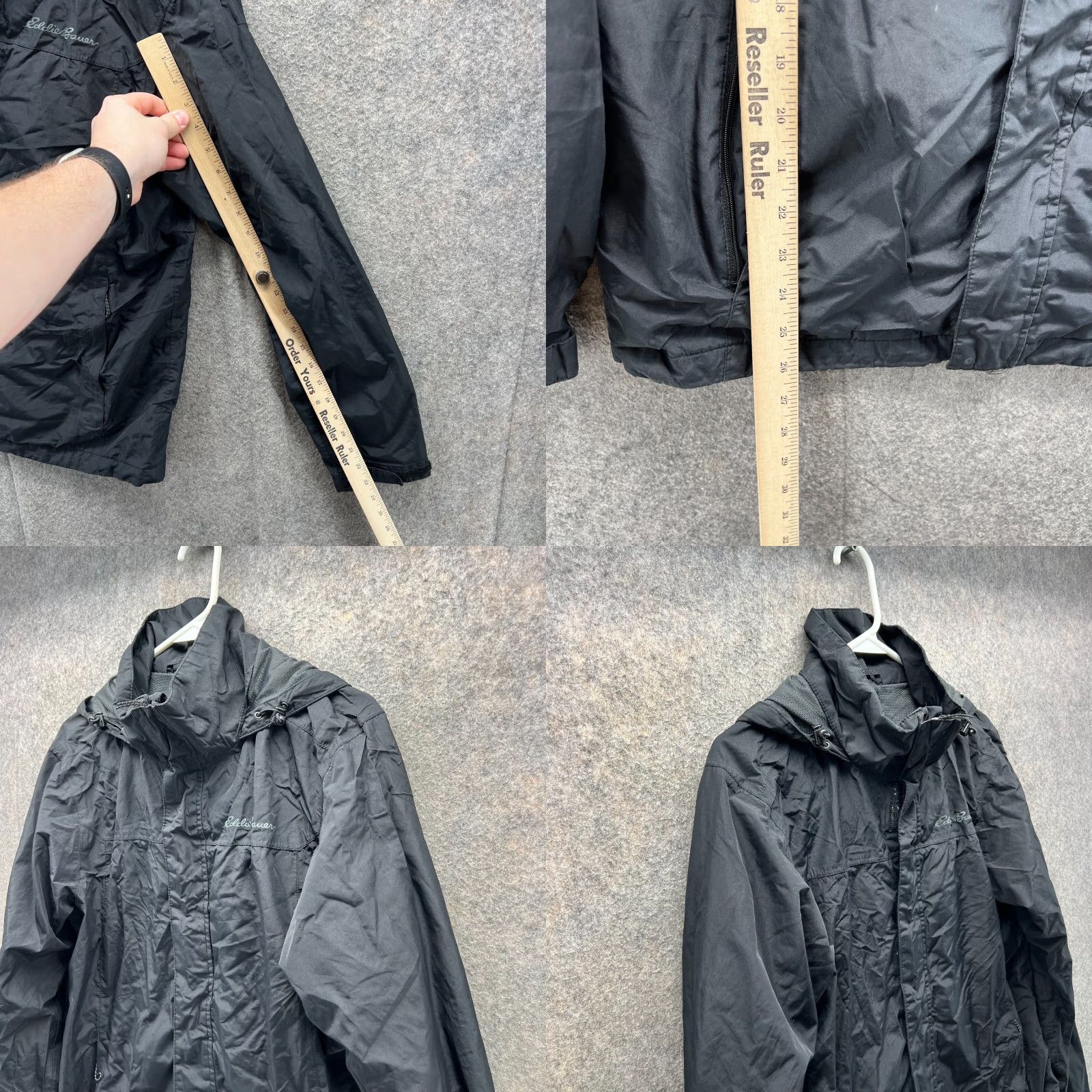 Eddie Bauer VINTAGE Eddie Bauer Jacket Mens Small Black Windbreaker Hooded WeatherEdge Rain Vintage Size US S / EU 44-46 / 1 - 8 Thumbnail