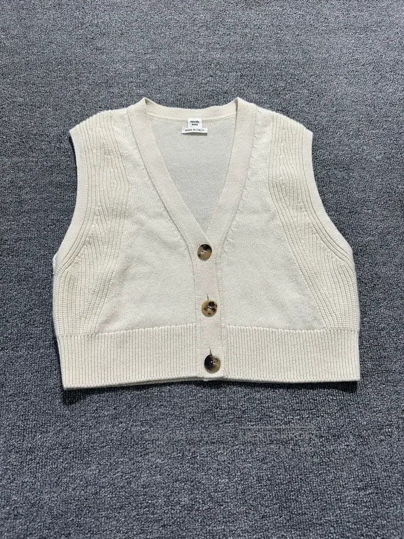 Hermes Hermes Spring/Summer 2024 beige single-breasted cashmere k Size XS / US 0-2 / IT 36-38 - 1 Thumbnail