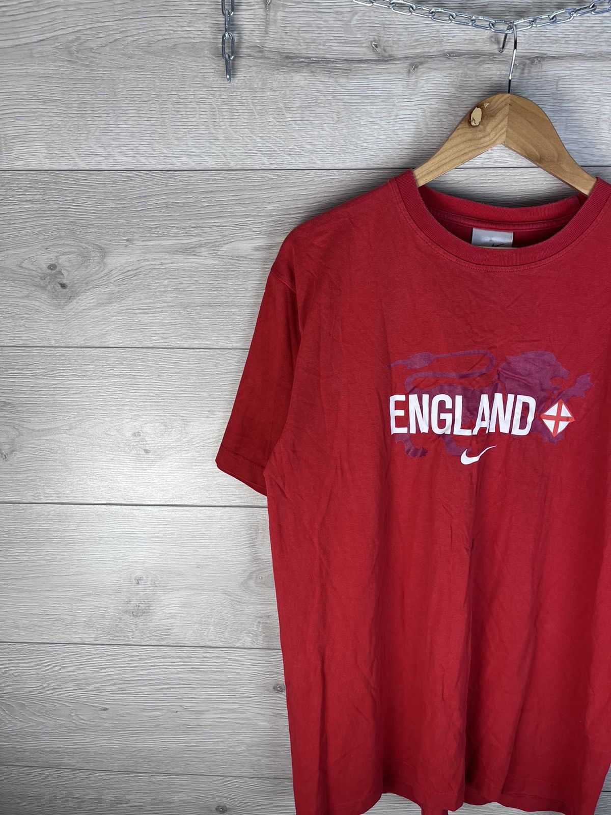 Vintage Vintage t-shirt Nike England #9 Rooney drill size L Size US L / EU 52-54 / 3 - 3 Thumbnail