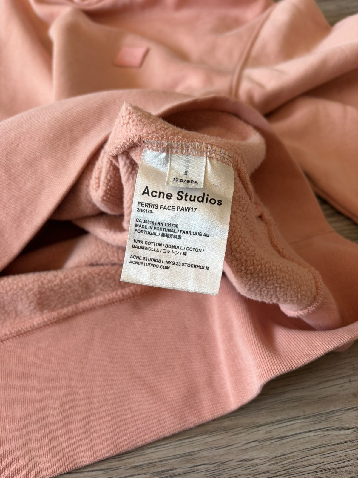 Acne Studios Acne Studios Ferris Face Hoodie - Pale Pink - Size S Size US S / EU 44-46 / 1 - 9 Thumbnail