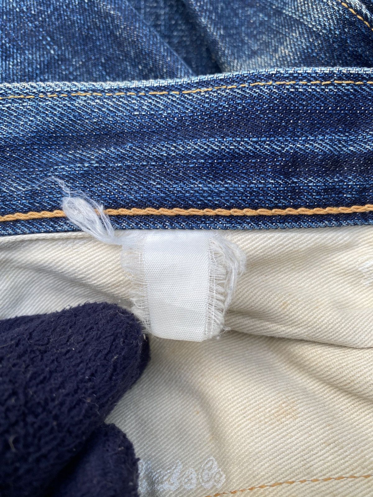 The Flat Head Lot 3005-22 The Flat Head Selvedge Honeycomb Distressed Size US 29 - 22 Thumbnail