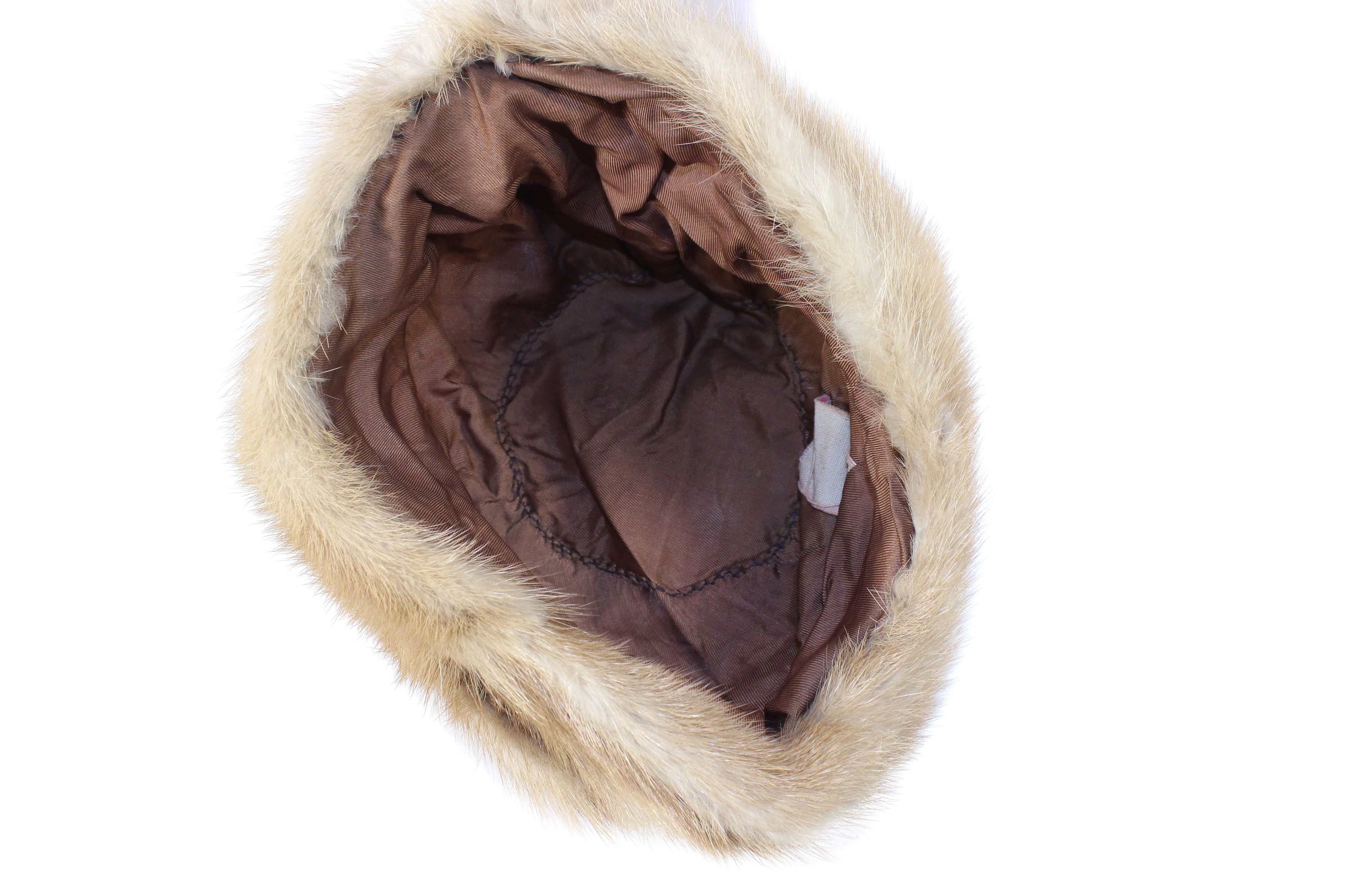 Vintage 1976 Soviet Fur Hat Size ONE SIZE - 5 Thumbnail