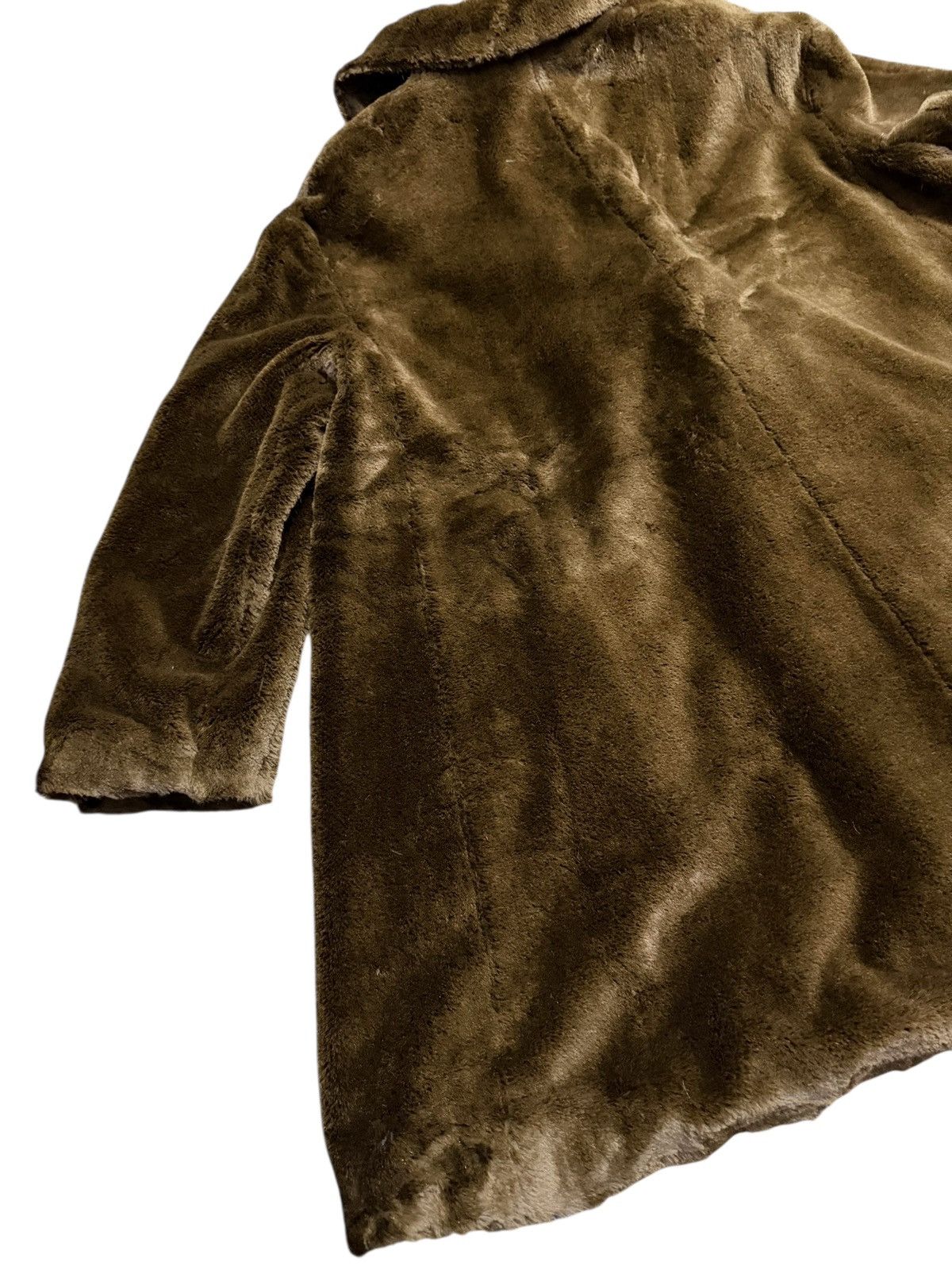 Thierry Mugler Vintage 80s Thierry Mugler Brown Faux Fur Coat Rayon Lining Size US M / EU 48-50 / 2 - 10 Thumbnail