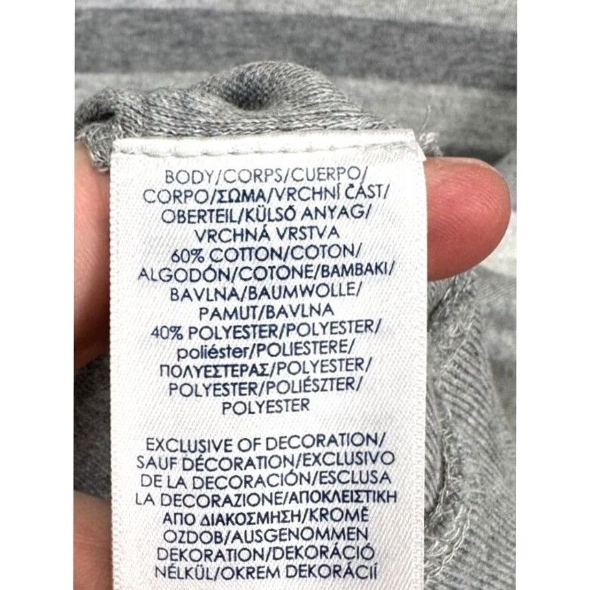 Chaps Chaps Performance Pullover Sweatshirt Mens Large Grey Striped Quarter Zip NEW Size US L / EU 52-54 / 3 - 7 Thumbnail