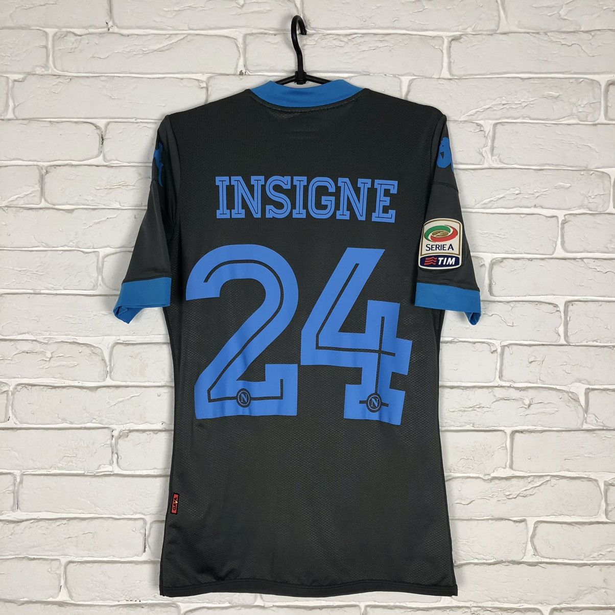 Kappa Napoli #24 Insigne Player Issue 2015 2016 away soccer jersey Size US S / EU 44-46 / 1 - 1 Thumbnail