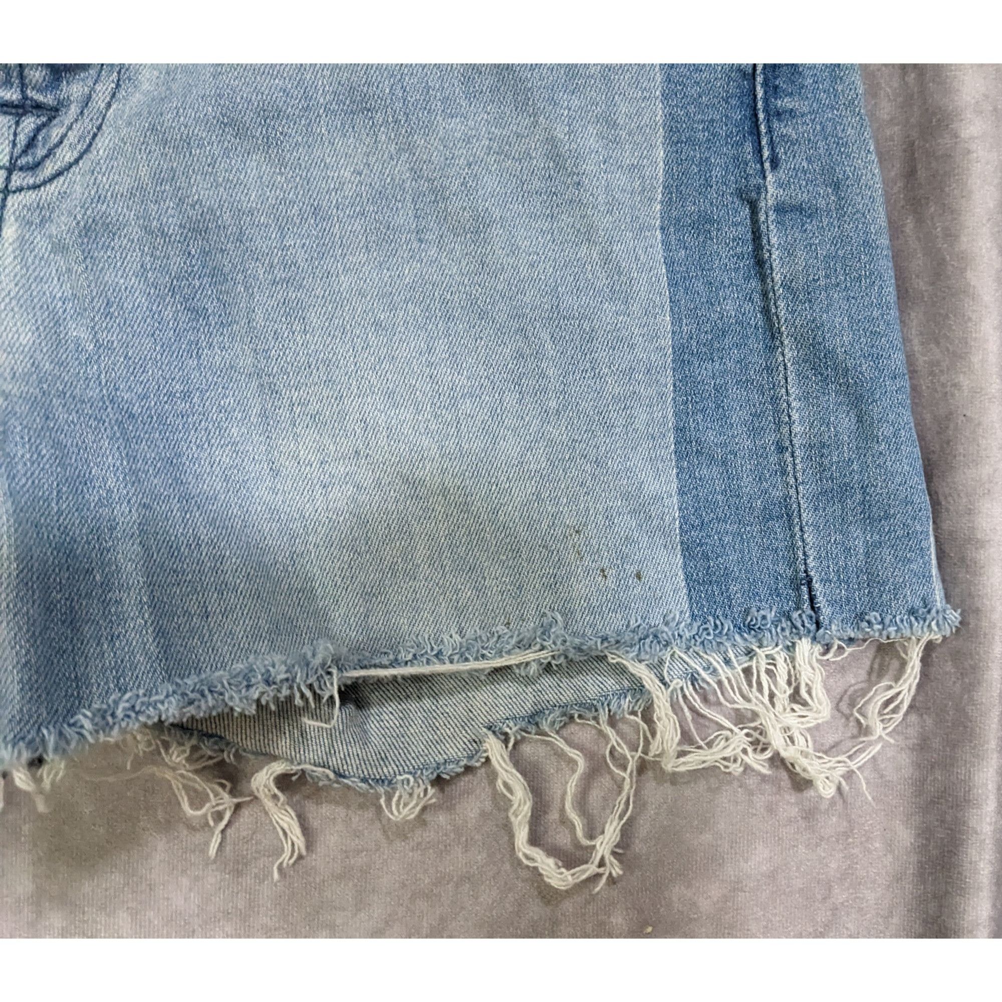 7 For All Mankind Distressed Two-Tone Cut-Off Denim Shorts by 7 For All Mankin Size 30" / US 8 / IT 44 - 6 Thumbnail