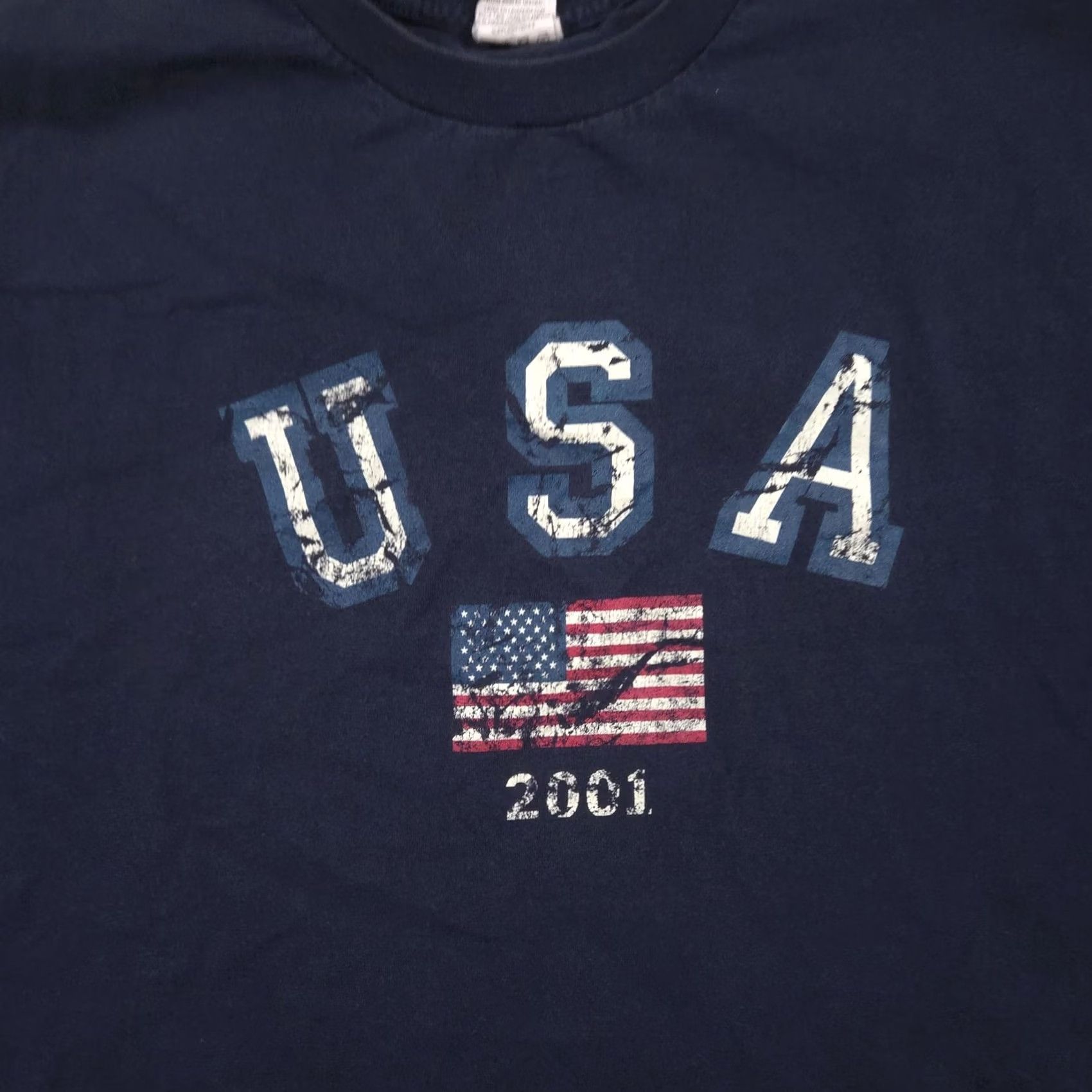 Vintage VINTAGE Arizona Jean Co Shirt Mens XL Blue USA Flag 2001 Patriotic Graphic Tee Size US XL / EU 56 / 4 - 3 Thumbnail