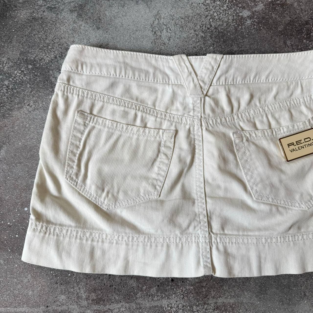 RED Valentino Red Valentino Vintage White Mini Skirt Size 29" - 2 Thumbnail