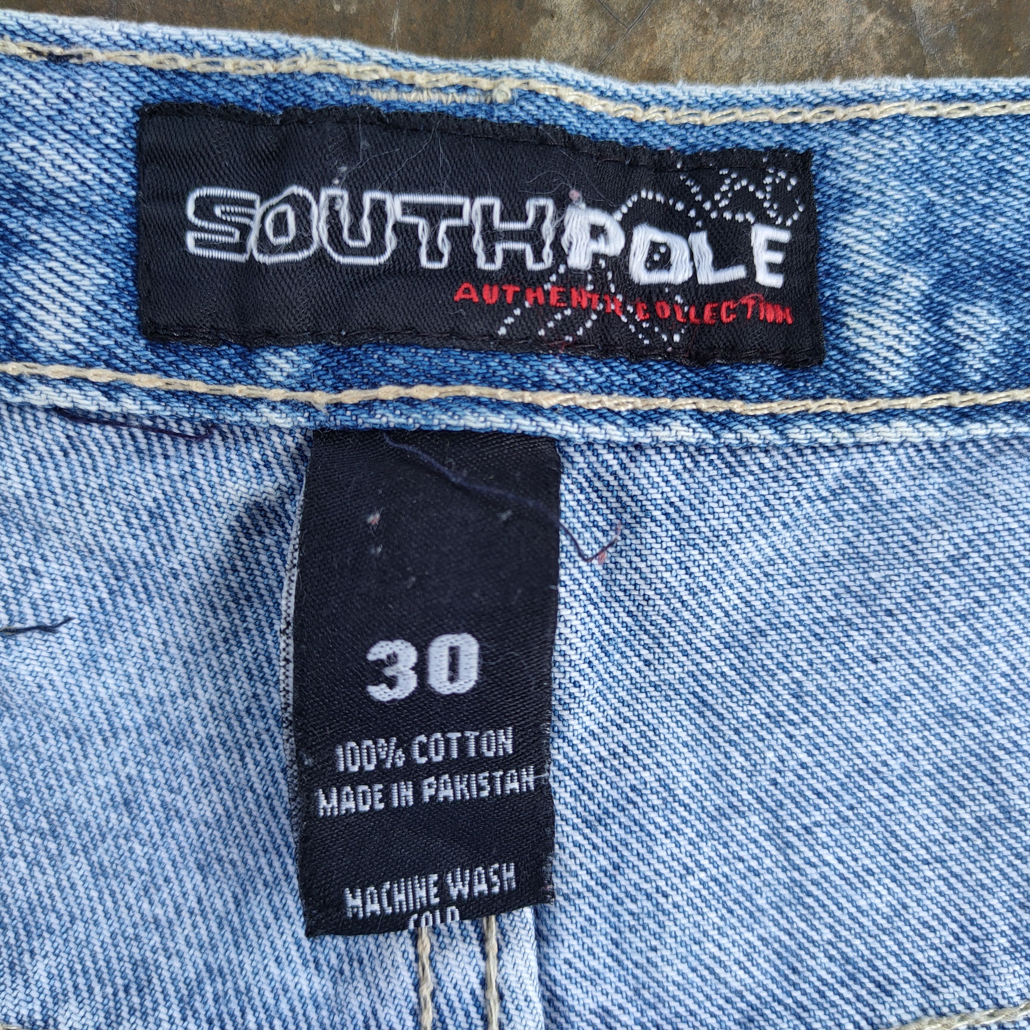 Southpole VINTAGE SOUTH POLE FADED DISTRESSED JEANS DENIM PANTS Size US 30 / EU 46 - 10 Thumbnail