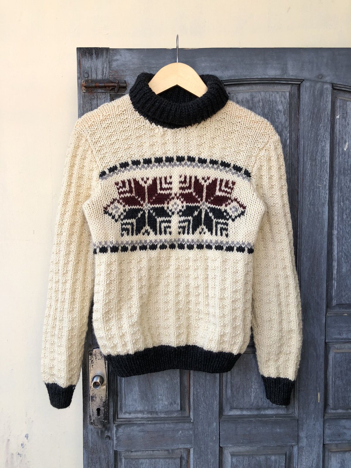Vintage Sweet Grandma Handmade Knit With Snow Graphic on Both Side Size US S / EU 44-46 / 1 - 1 Thumbnail