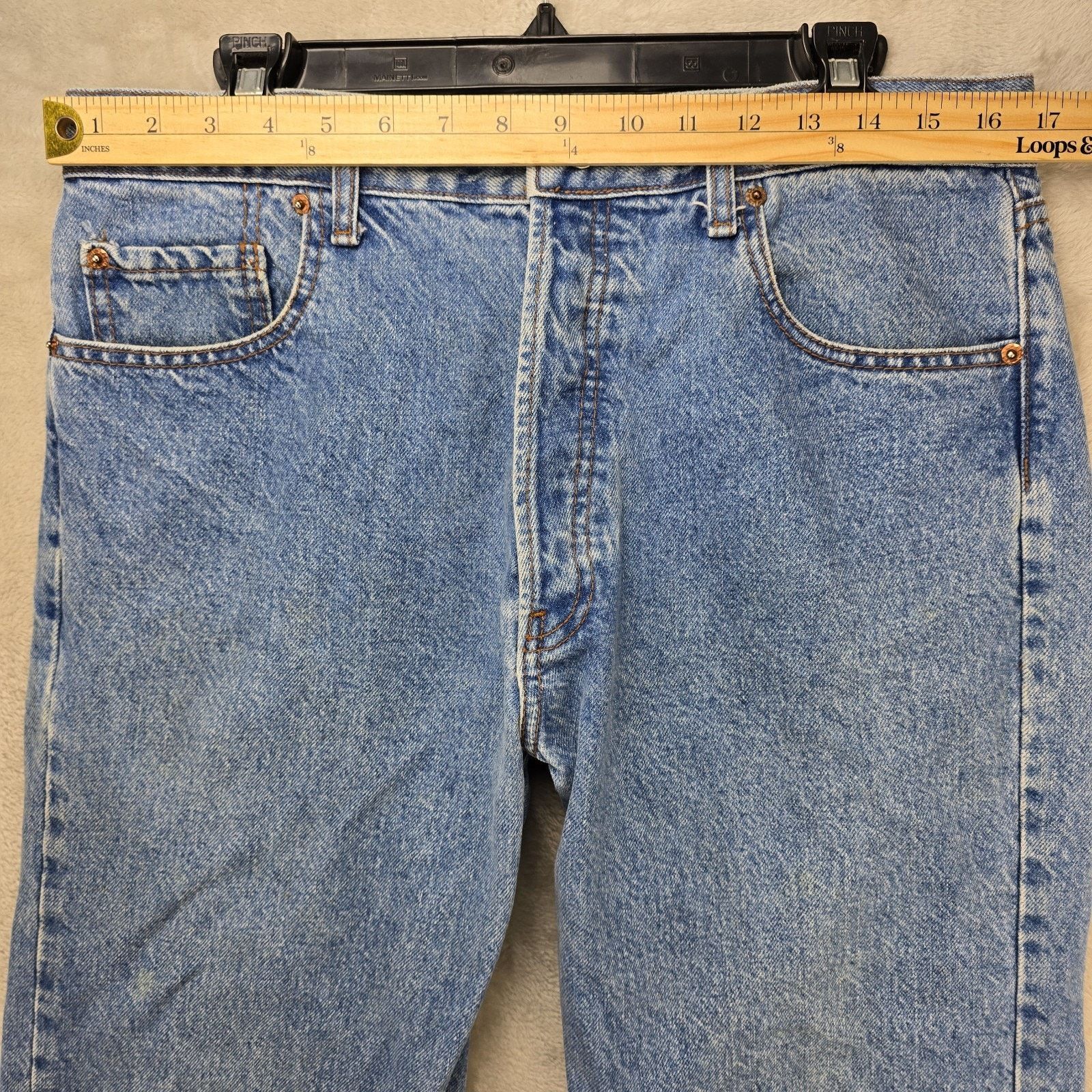 Levi's Vintage Levis 501 Jeans 34x32 (Fits 33x29) USA 90s *FLAWS* Size US 34 / EU 50 - 13 Thumbnail