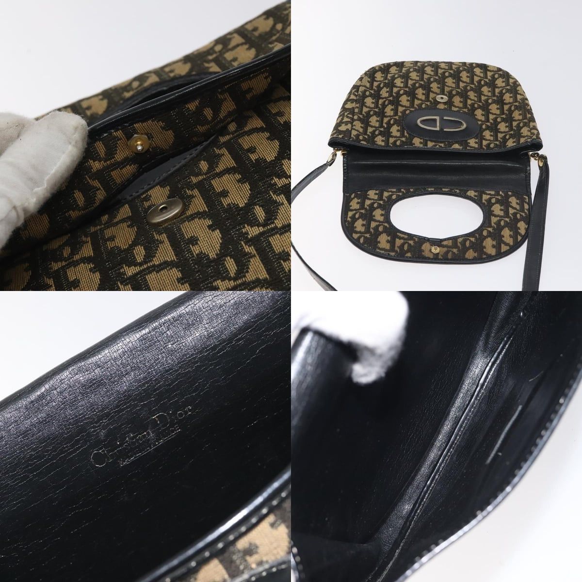 Dior DIOR Trotter Canvas Shoulder Bag Navy Size ONE SIZE - 11 Thumbnail