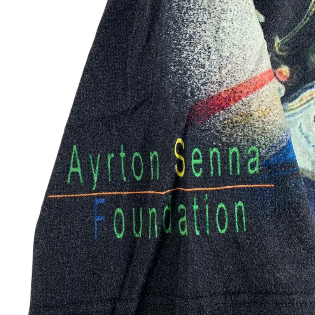 Other Vintage Ayrton Senna Foundation AOP 90s F1 Racing Tee Shirt Size US L / EU 52-54 / 3 - 8 Thumbnail