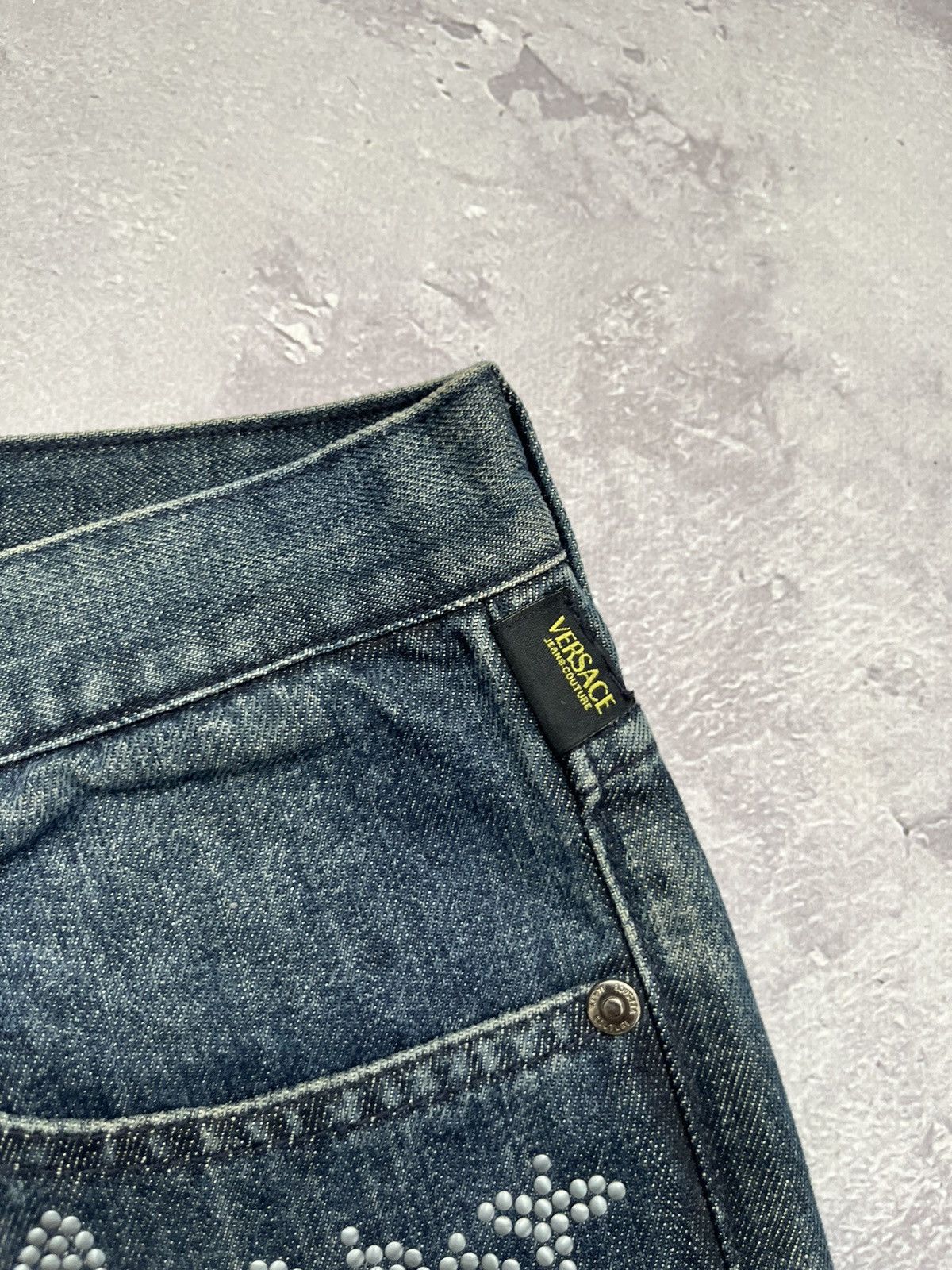 Versace Jeans Couture Versace Jeans Couture Delirium Multilogo Patch Denim Pants Size US 35 - 13 Thumbnail