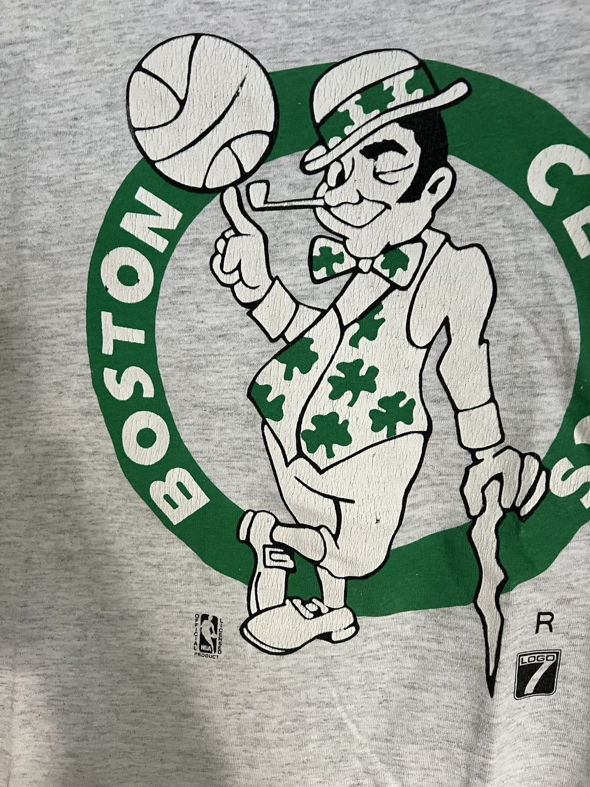 Logo 7 Vintage 90s Boston Celtics NBA Logo 7 Single Stitch Shirt Size US L / EU 52-54 / 3 - 3 Thumbnail