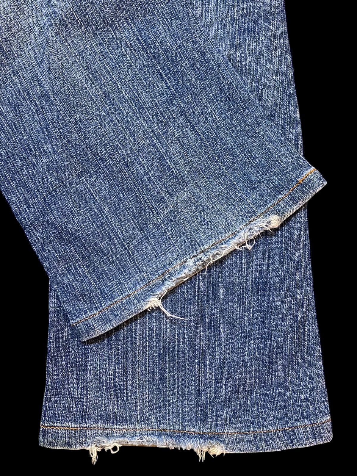 Japanese Brand Vintage Japanese Brand Blue Wash Distressed Flare Jeans Size US 28 / EU 44 - 9 Thumbnail