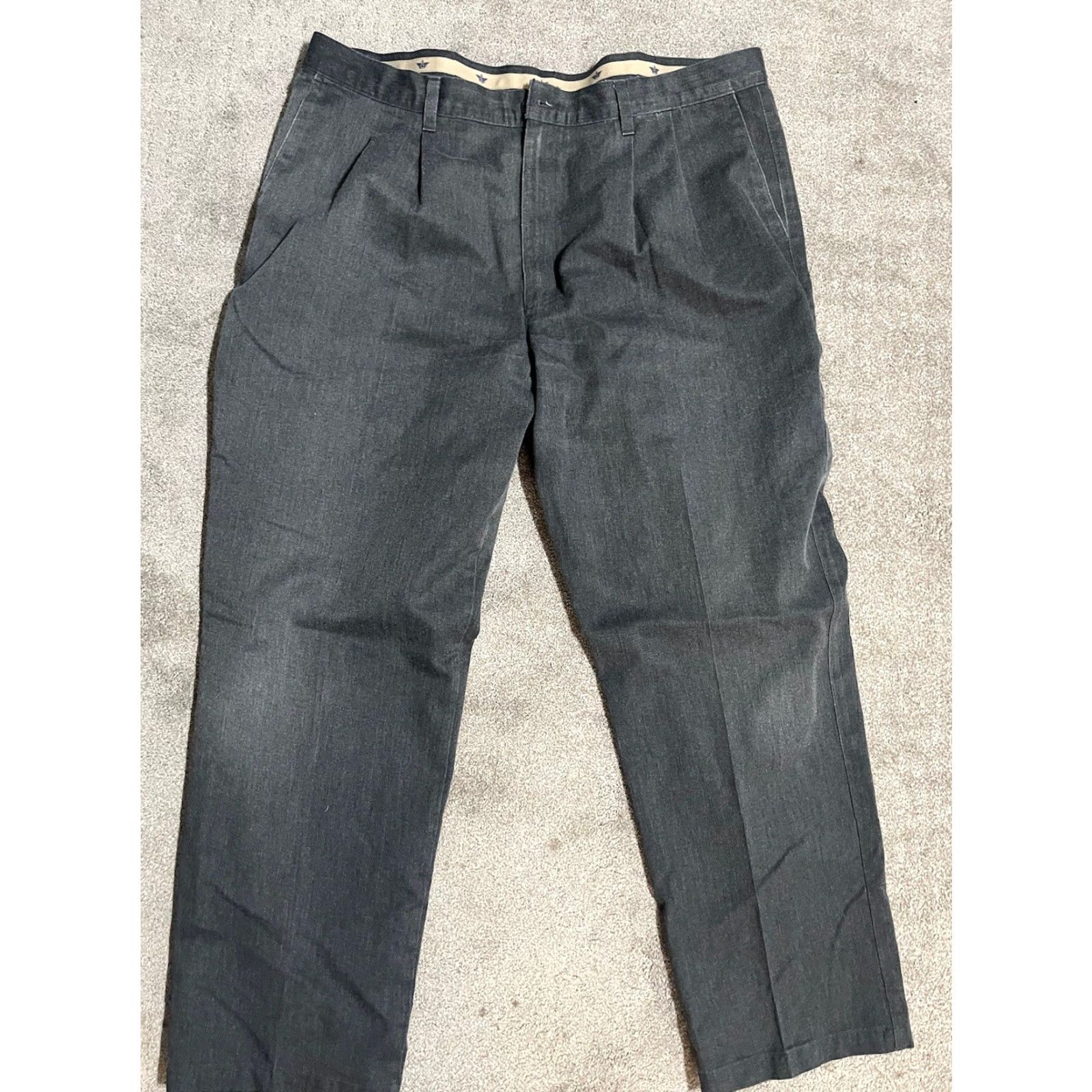 Dockers DOCKERS DOCKERS Classic Fit Pleated Dress Pants 42x32 Gray Vintage Distressed Size US 42 / EU 58 - 3 Thumbnail