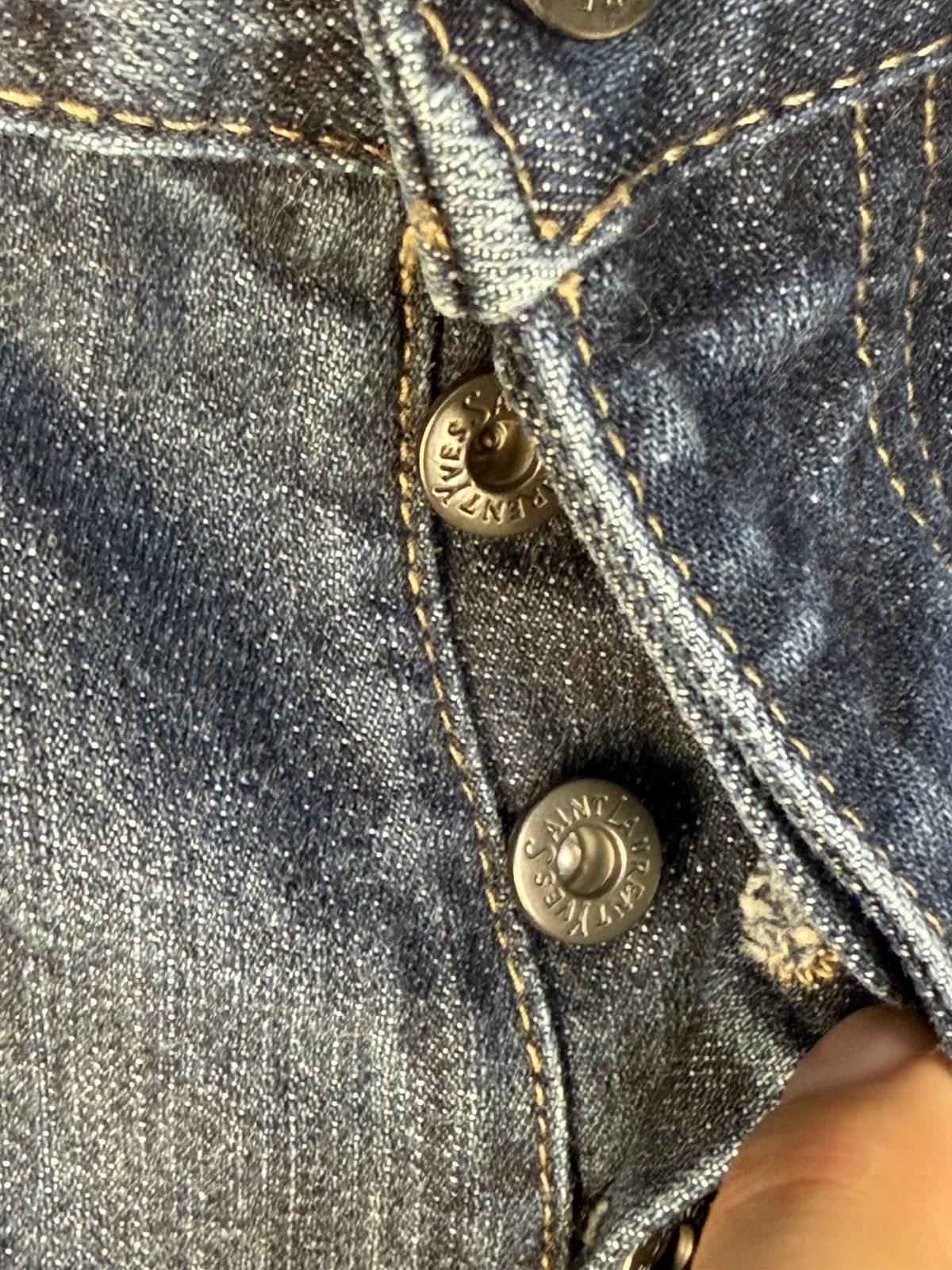 Yves Saint Laurent 34x30 YSL Jeans Denim Pants Indigo Selvedge Vintage Yves Size US 34 / EU 50 - 16 Thumbnail