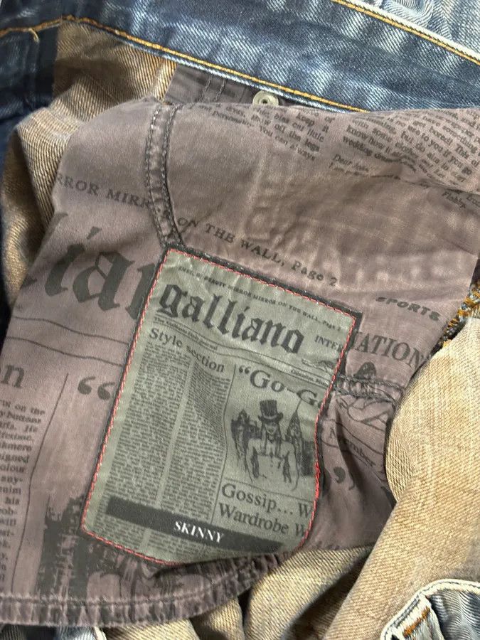 John Galliano AW2011 Galliano Blue Denim Distressed Jeans Size US 31 - 12 Thumbnail