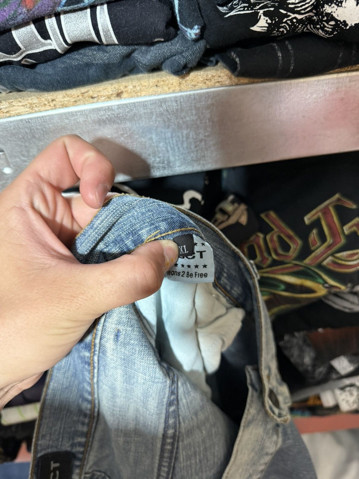 Japanese Brand CYBER PUNK Y2K VSCT JEANS DENIM NAVY AVANT GARD JEANS HYPE Size US 36 / EU 52 - 15 Thumbnail