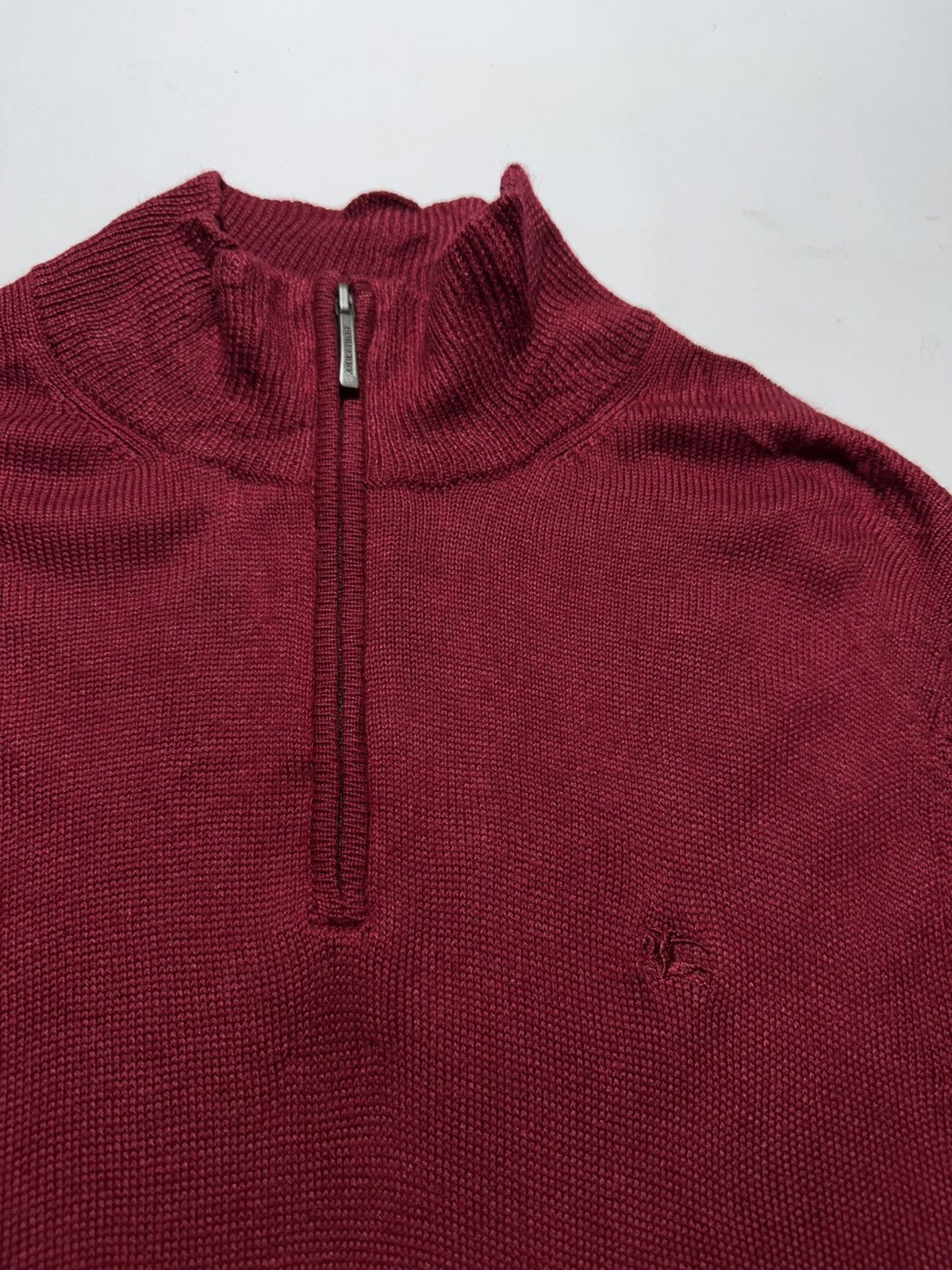 Burberry Burberry 1/3 Zip Sweater Size US L / EU 52-54 / 3 - 3 Thumbnail