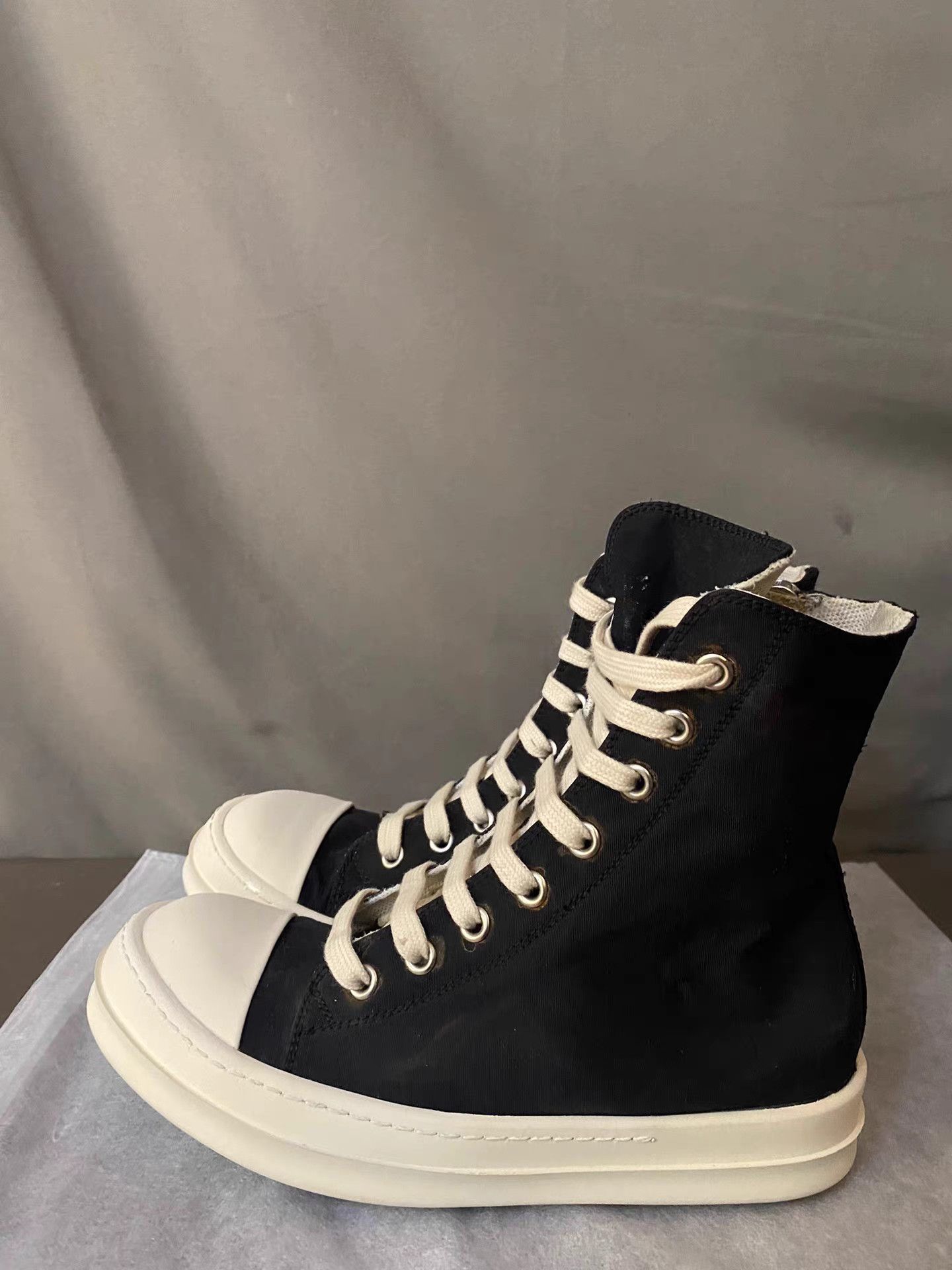 Rick Owens Rick Owens DRKSHDW Satin Turbo Sneakers Size US 6 / IT 36 - 1 Thumbnail