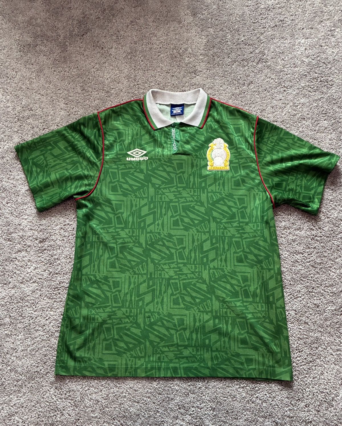 Umbro 1994 Mexico Home Jersey Size US XL / EU 56 / 4 - 1 Thumbnail