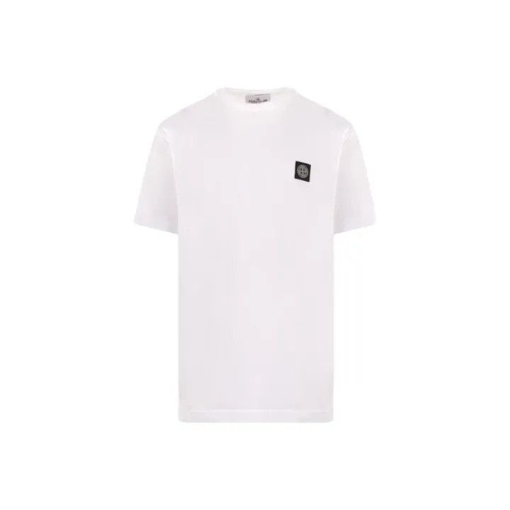 Stone Island Stone Island White Logo TShirt for Men -2506 Size US XXL / EU 58 / 5 - 1 Thumbnail