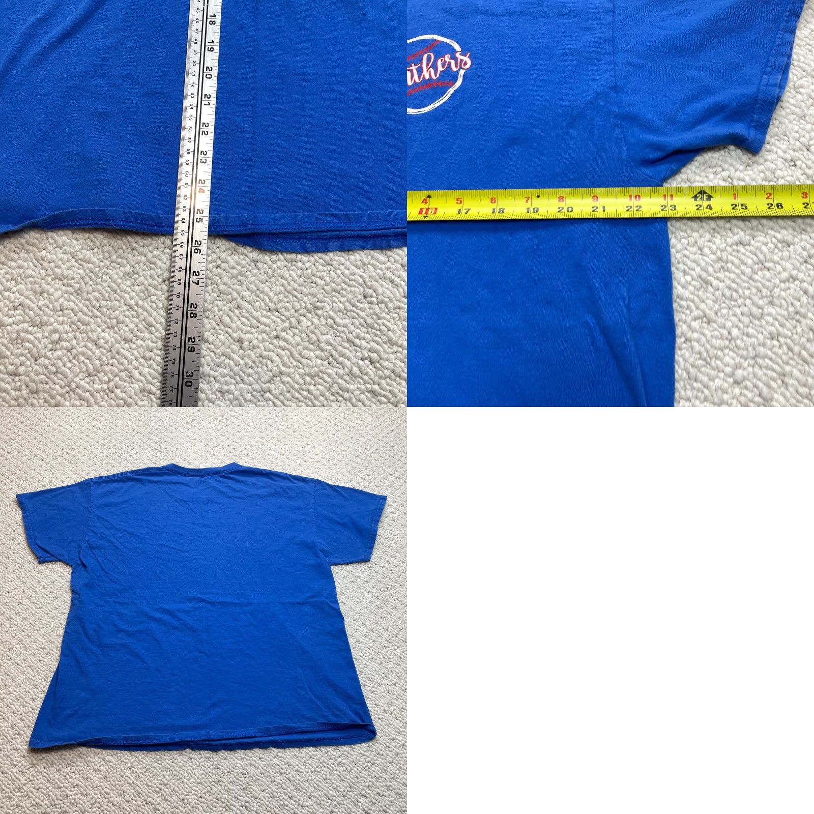 Gildan Gildan Heavy Cotton Shirt Mens XL Blue Panthers Logo Short Sleeve Crew T-Shirt Size US XL / EU 56 / 4 - 8 Thumbnail