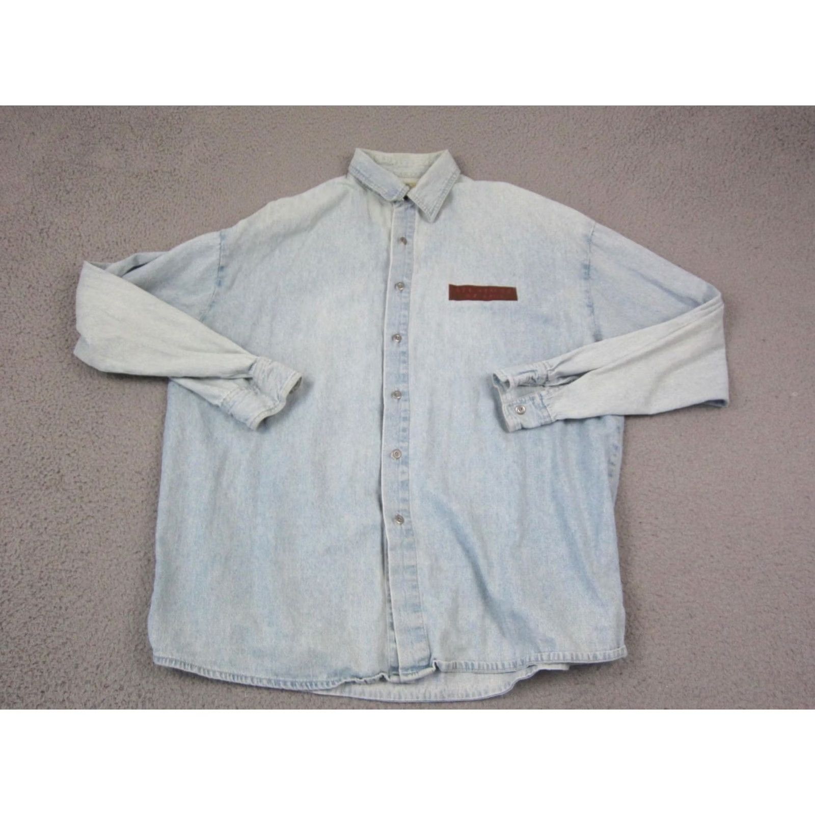 Denime VINTAGE Shirt Mens 2XL Blue Alcatraz Denim Federeal Penitentiary Size US XXL / EU 58 / 5 - 3 Thumbnail