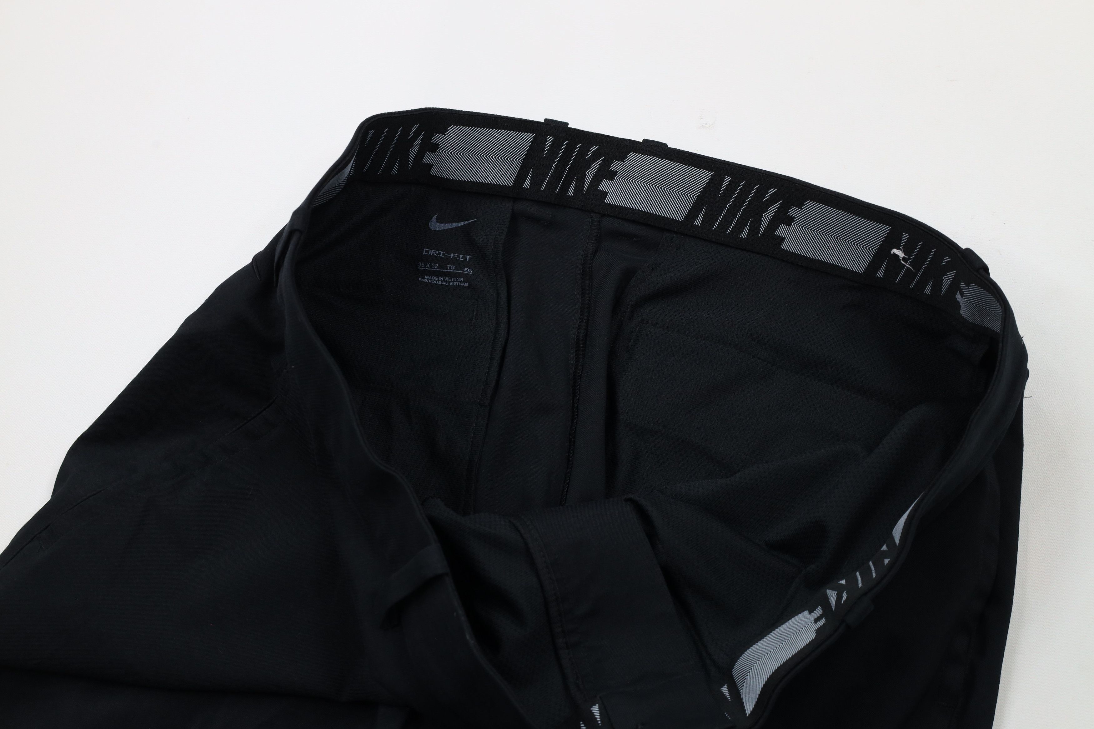 Nike × Vintage Nike Golf Knit Flat Front Stretch Golfing Chino Pants Black Size US 38 / EU 54 - 7 Thumbnail