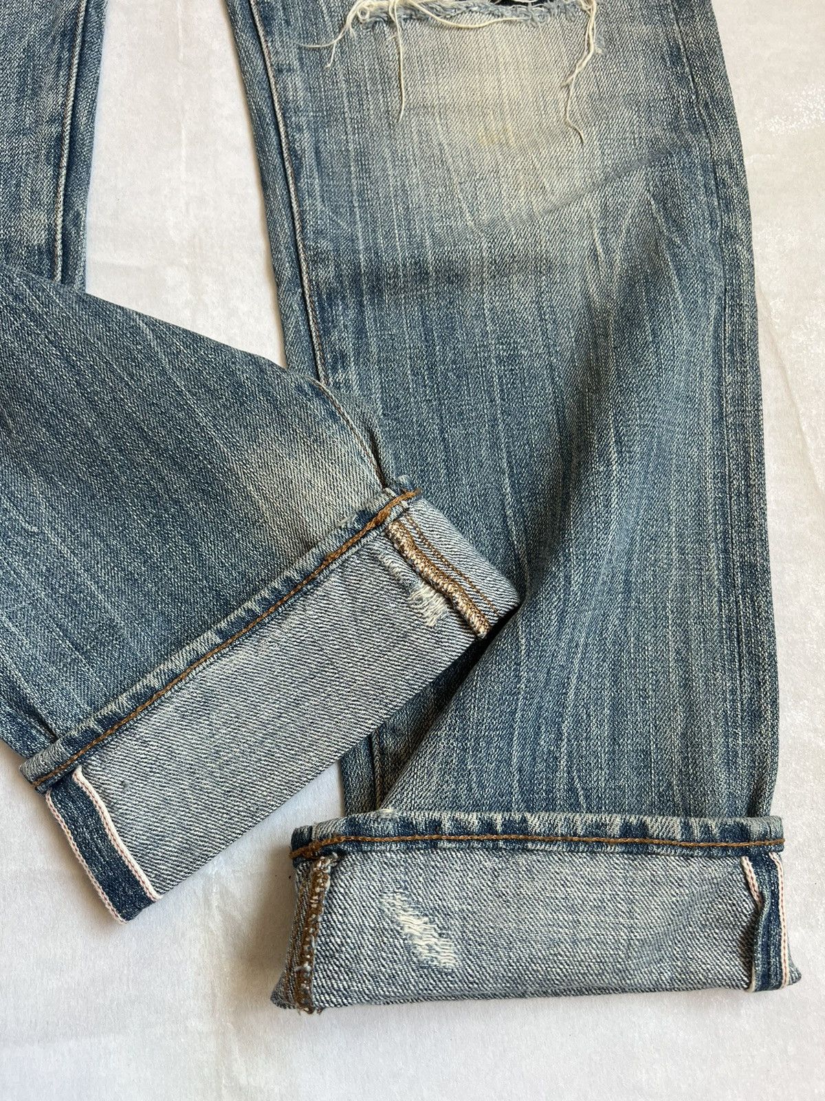 American Eagle Outfitters Vtg American Eagle Fly Button Selvedge Denim Kurt Cobain Size US 32 / EU 48 - 5 Thumbnail