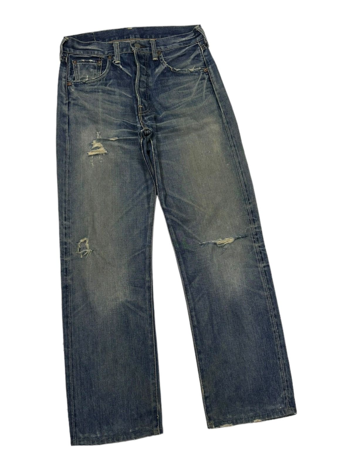 Levi's VINTAGE LEVIS 501 BIG E SELVEDGE REDLINE DISTRESSED DENIM Size US 29 - 7 Thumbnail