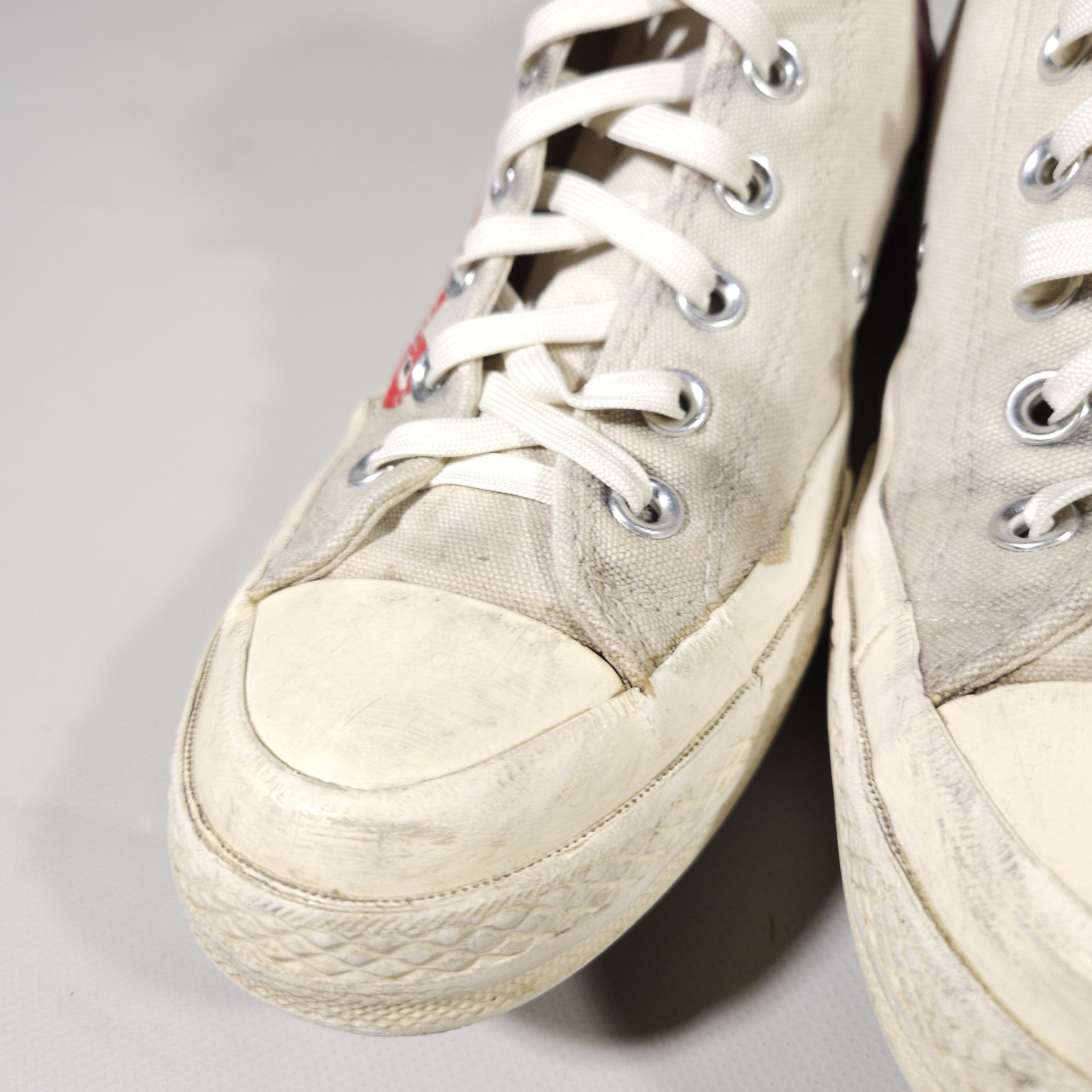 Comme des Garcons × Comme des Garcons PLAY × Converse Converse x Comme Des Garcons Play Hearts High Top Shoes US 8 Size US 8 / EU 41 - 13 Thumbnail