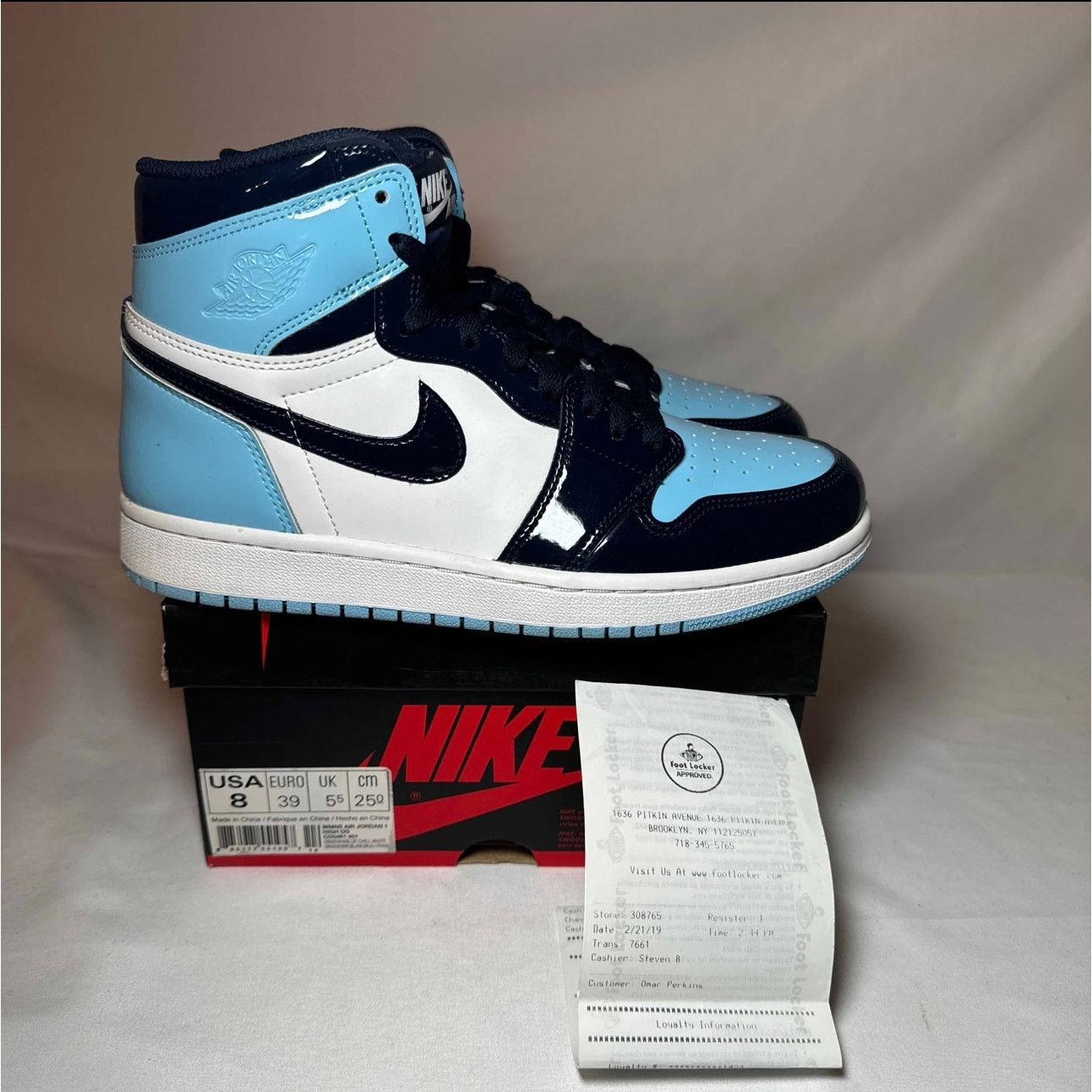 Jordan Brand × Nike Size 8 - Air Jordan 1 Retro High OG Blue Chill Women's Shoes Size US 8 / IT 38 - 1 Thumbnail