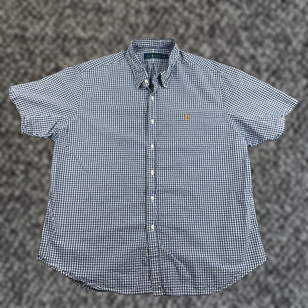 Ralph Lauren Ralph Lauren Shirt Mens 2XL Blue Check Pony Button Up Short Sleeve Size US XXL / EU 58 / 5 - 1 Thumbnail