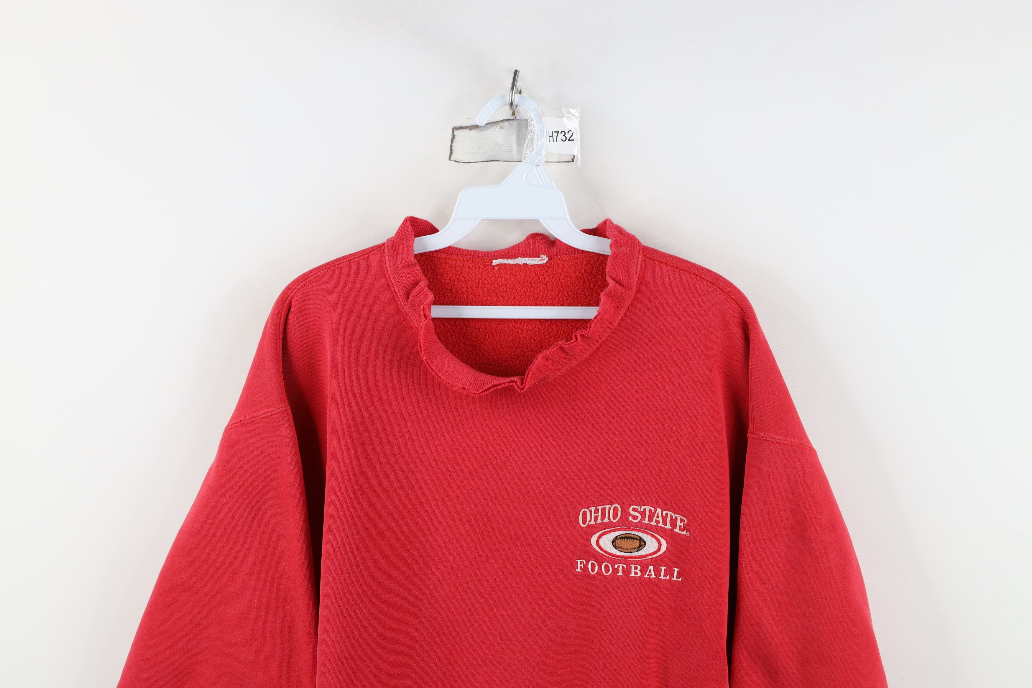 Vintage Vintage 90s Ohio State University Football Sweatshirt Red Size US L / EU 52-54 / 3 - 2 Thumbnail