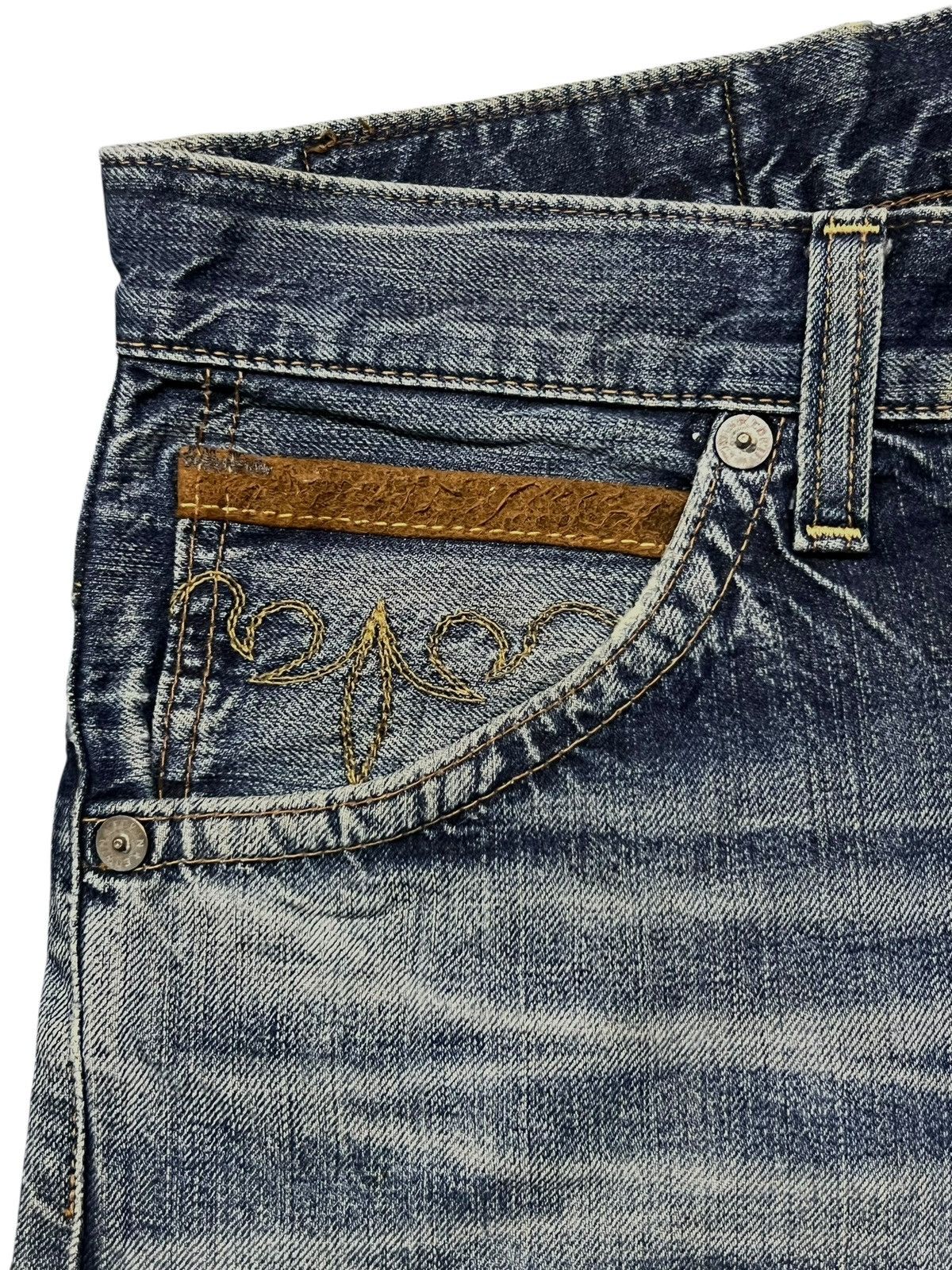 Edwin Loose Vintage Edwin 403 Japan - Black Distressed Denim Size US 34 / EU 50 - 8 Thumbnail