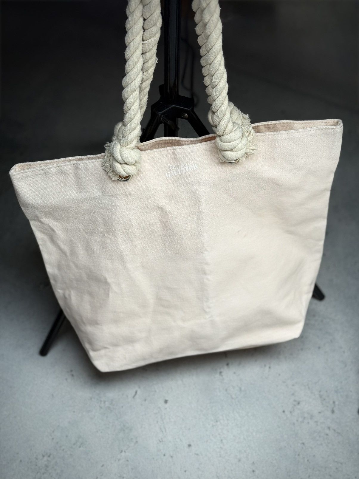 Archive Jean Paul Gaultier Rare Powder Rope Tote Beach Bag