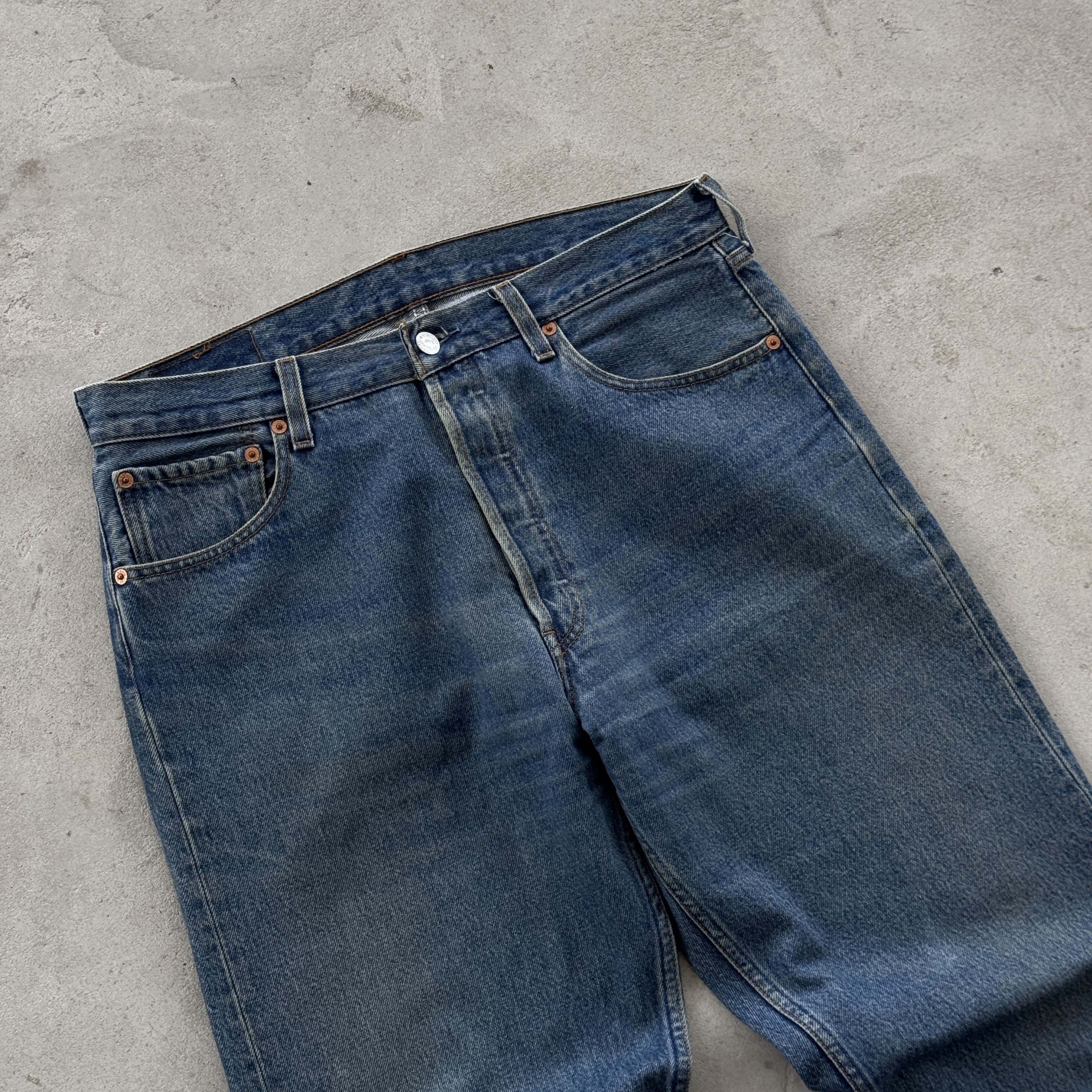 Levi's Levi's 501 Vintage Blue Denim Straight Jeans 34x34 Size US 34 / EU 50 - 5 Thumbnail