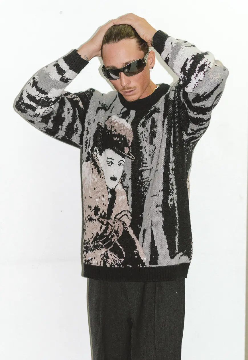 Vintage Rare vintage Charlie Chaplin graphic quality Sweater Size US XL / EU 56 / 4 - 4 Thumbnail