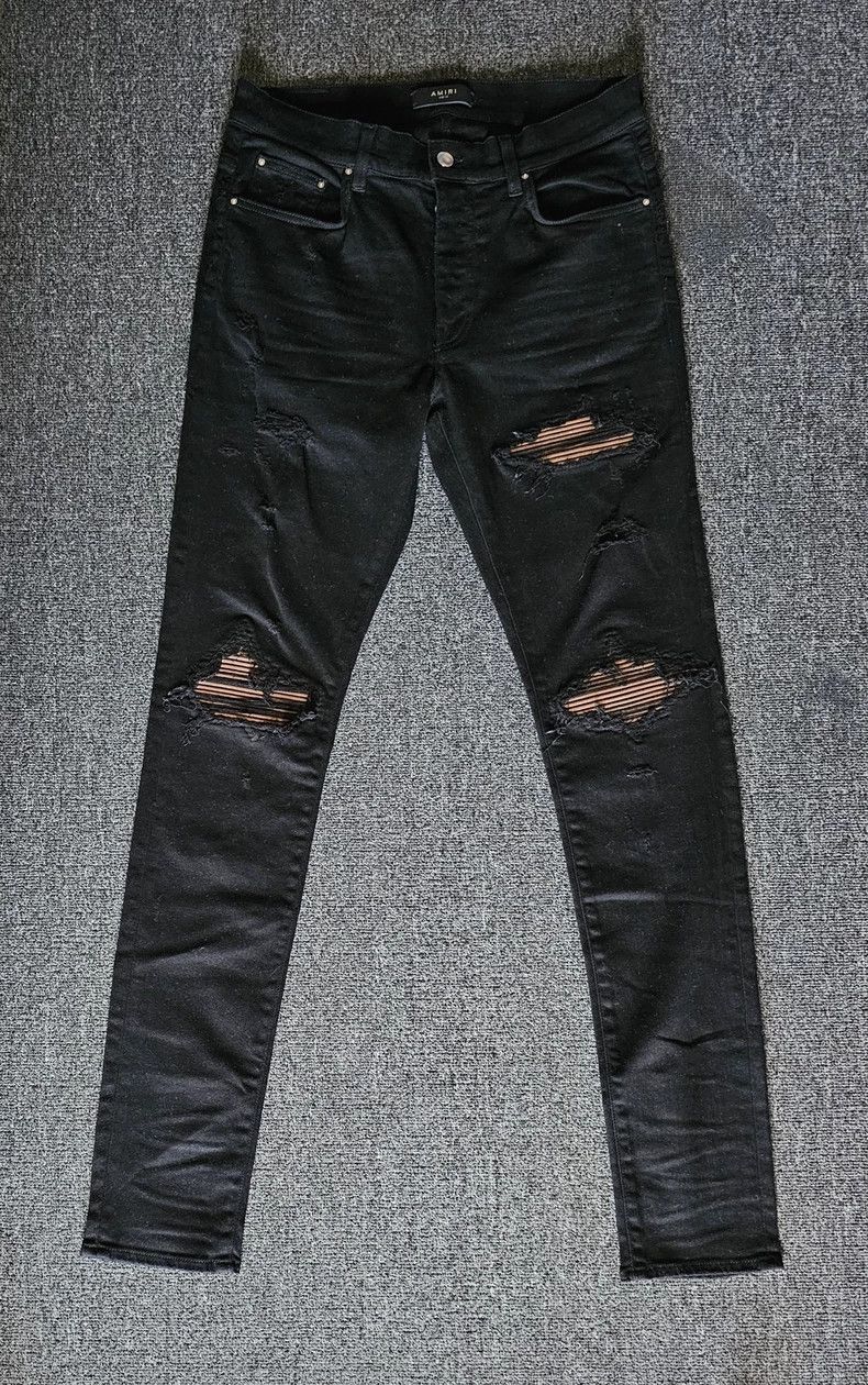 Amiri Amiri MX1 Distressed Black Jeans-yf Size US 33 - 1 Thumbnail