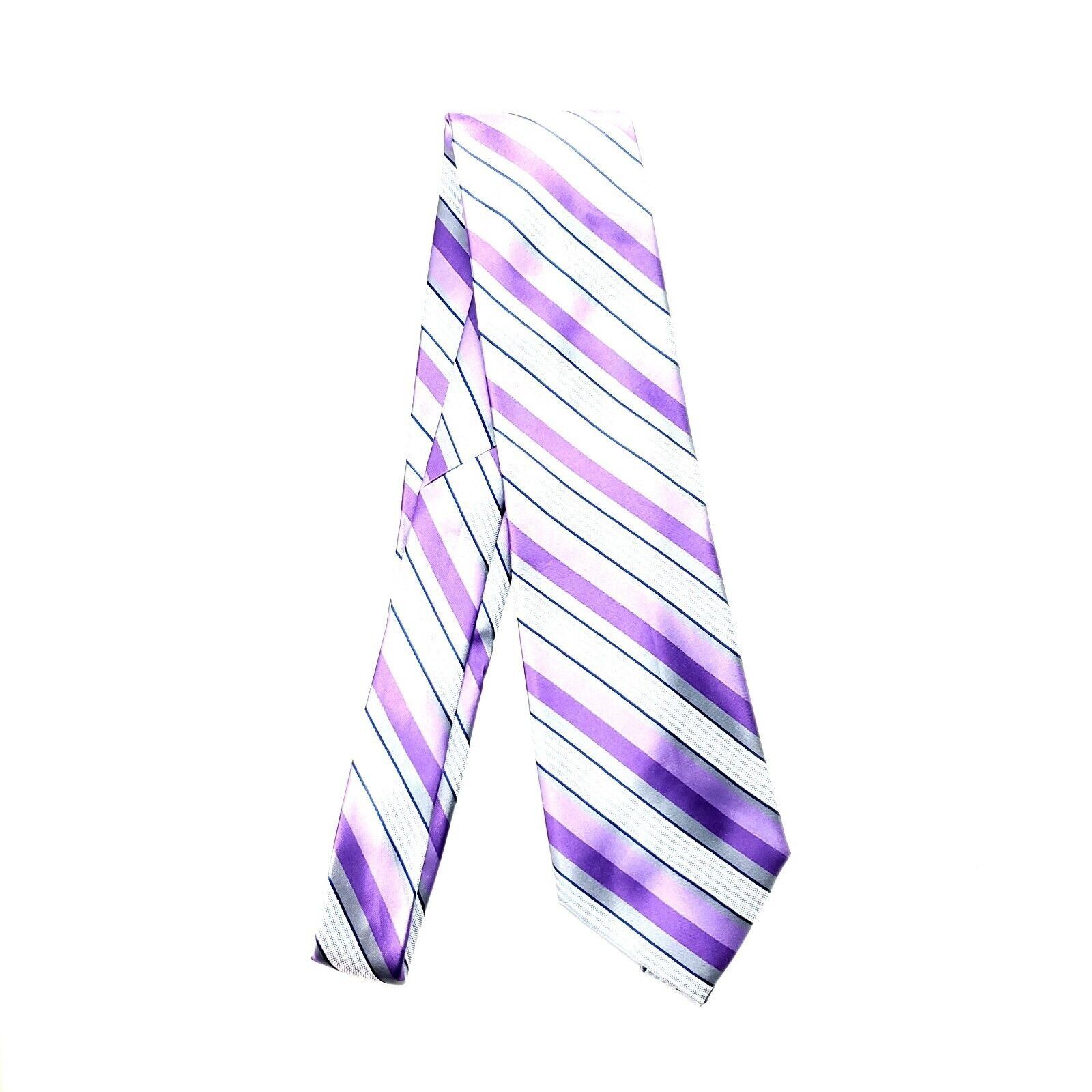 Croft & Barrow Croft Barrow Silk Tie Purple Striped Woven Size ONE SIZE - 6 Thumbnail