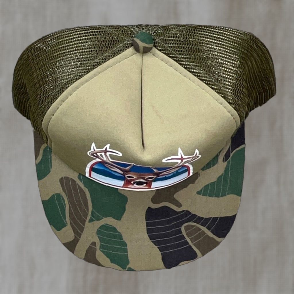 Vintage VINTAGE YooungAn Camo Trucker Hat Cap Snap Back 90s Y2K High Dome Hunting Deer Buck 90s Men Adjustable Green Hat Size ONE SIZE - 1 Thumbnail