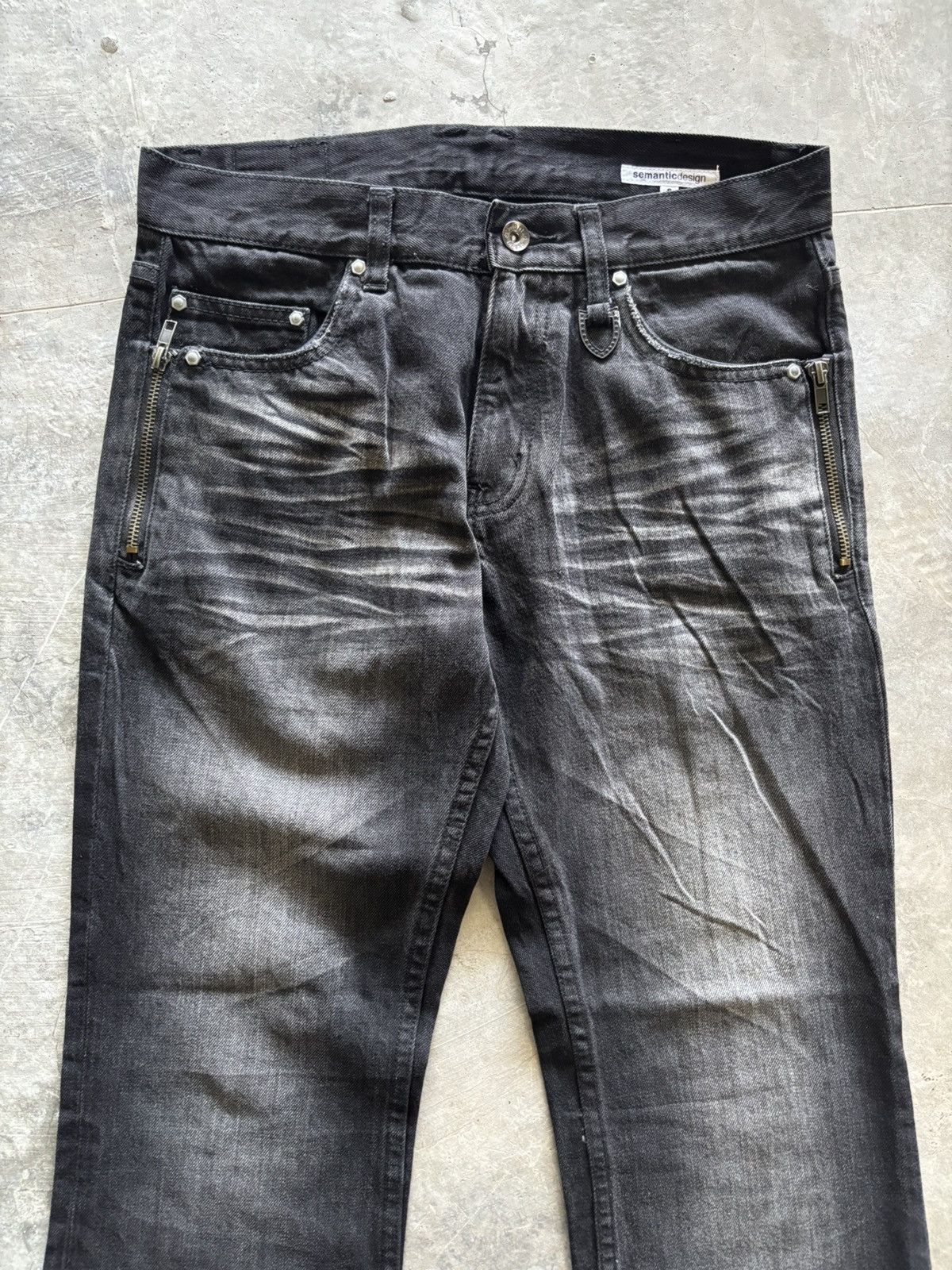 semanticdesign SICK FLARE SEMANTIC DESIGN WASHED FADE JAPANESE GRUNGE PUNK Size US 30 / EU 46 - 2 Thumbnail