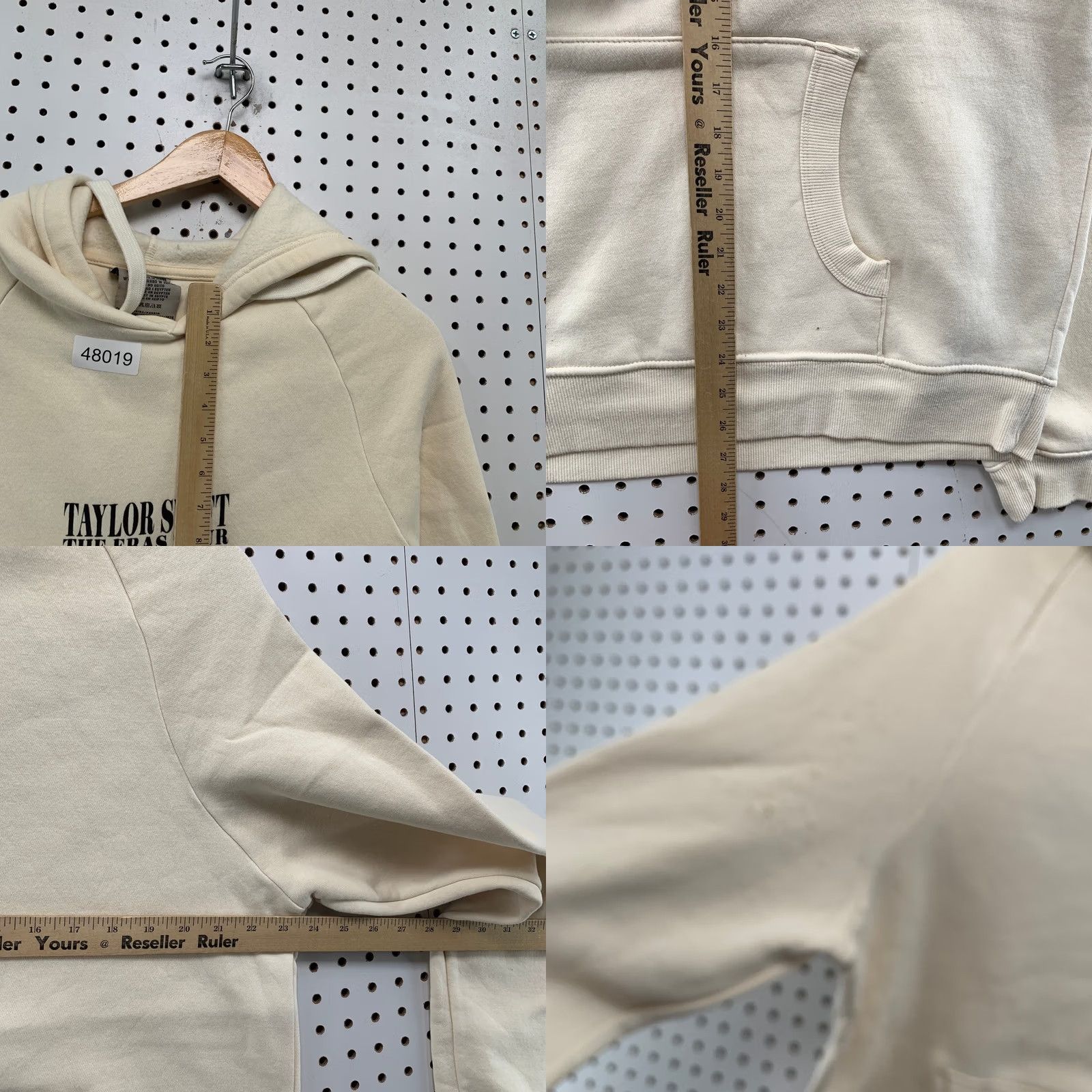 Vintage Taylor Swift Eras Tour Hoodie Sweatshirt Mens M DISTRESSED Beige Shirt (Hoodie) Size US M / EU 48-50 / 2 - 8 Thumbnail