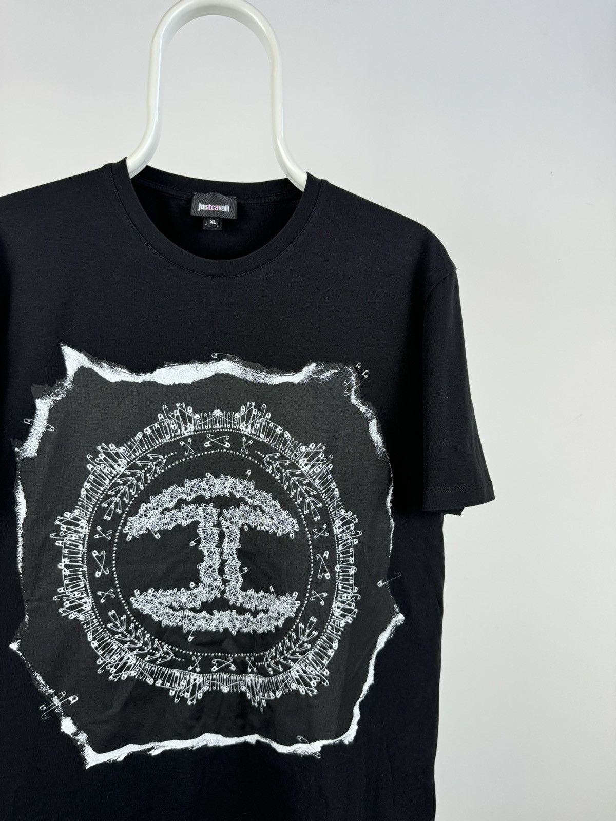 Just Cavalli Just Cavalli Logo Shirt Tee Black Limited Luxury Size US XL / EU 56 / 4 - 2 Thumbnail