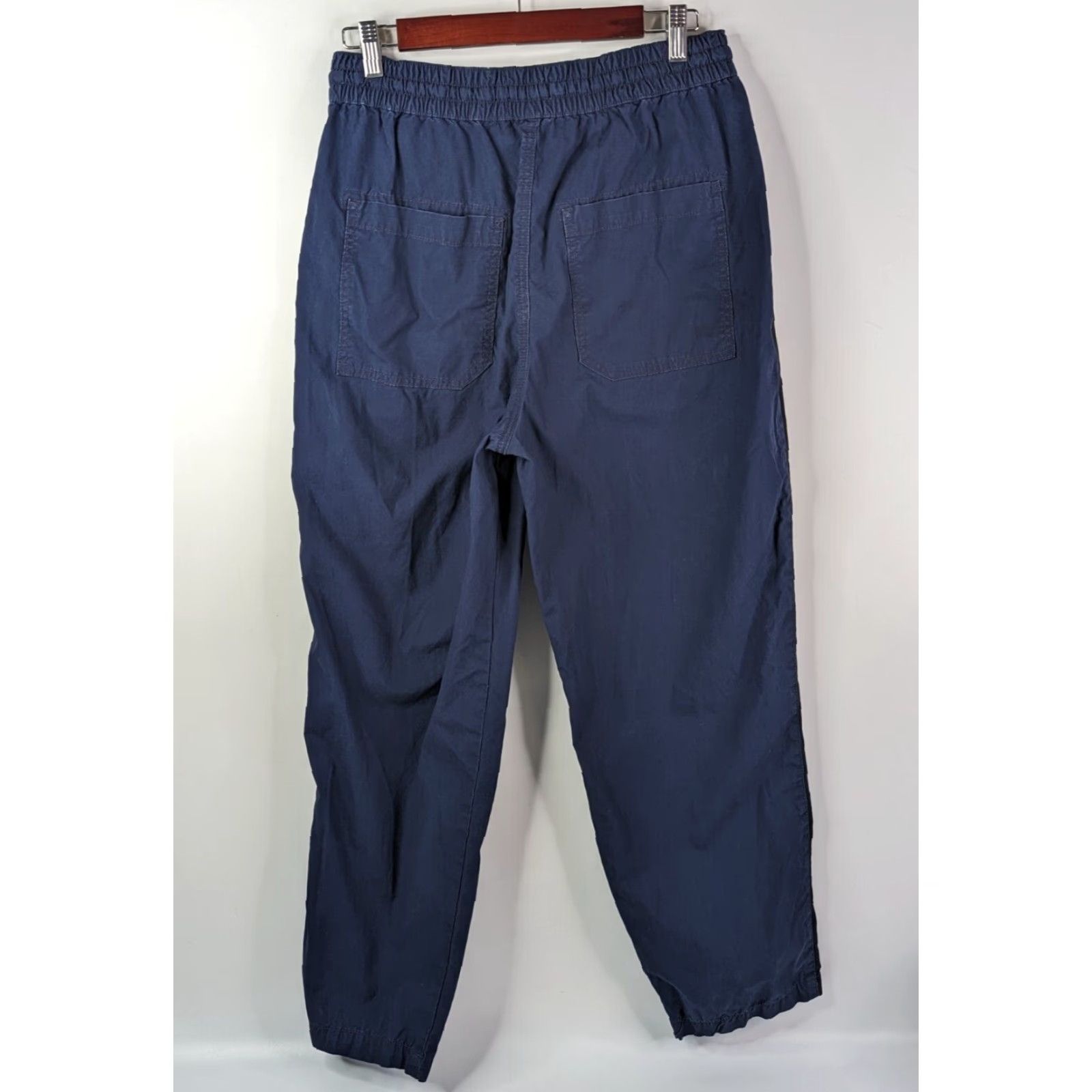Vintage Maeve Track Pants Women's M Blue Twill Tapered Stripe Pants 운동 Size 32" / US 10 / IT 46 - 4 Thumbnail